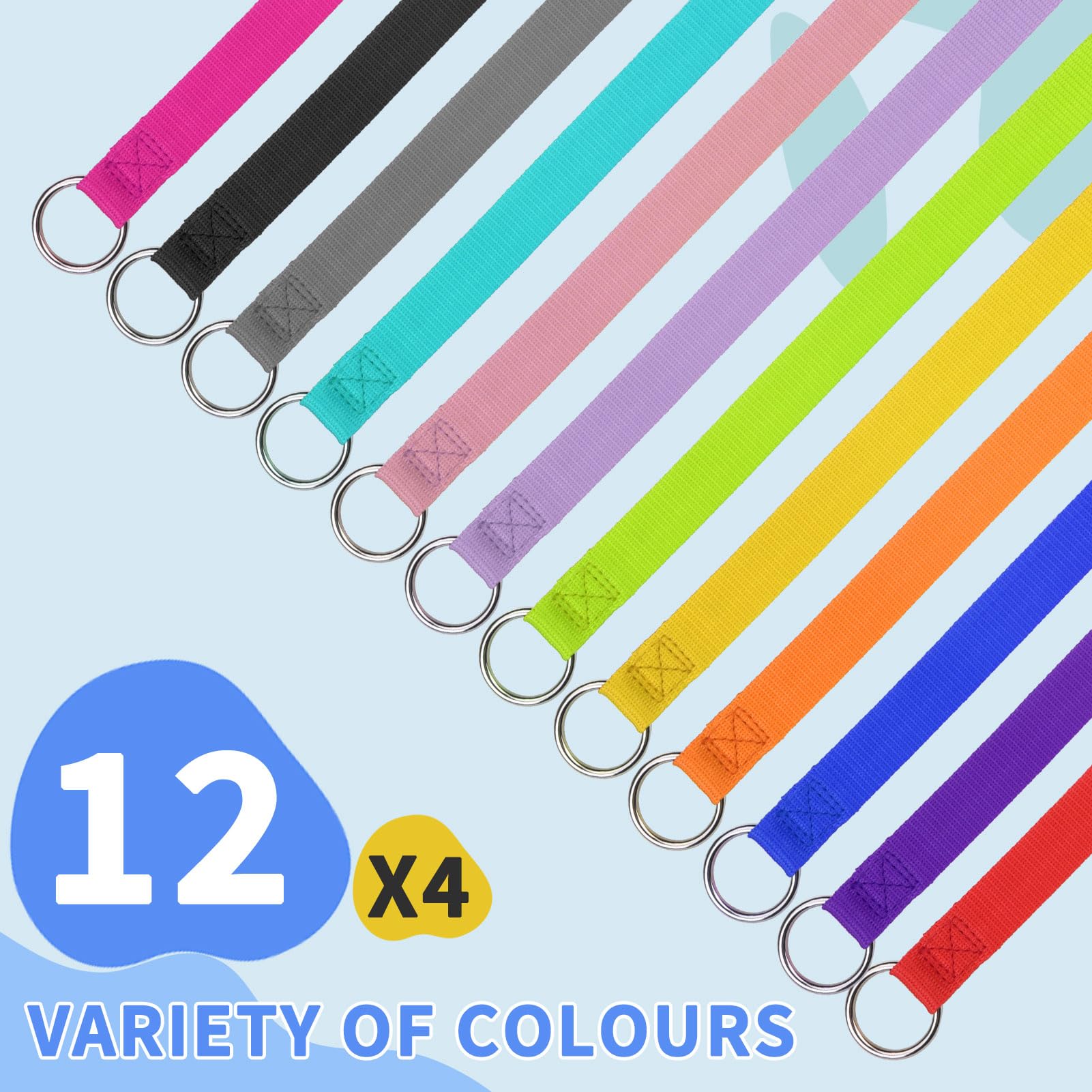 Homimp Slip Lead Dog Leash 6 Ft- 48 Pcs Bulk Colors Kennel Control Leashes For Small Medium Large Dogs Puppy Animal Rescue, Groo