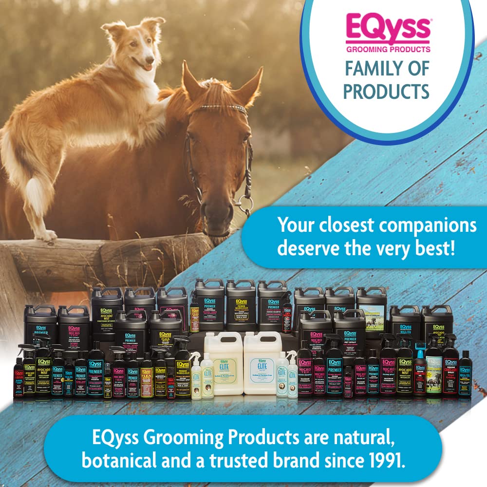 EQyss Premier Equine Horse Spray - Moisturizes Skin and Coat, Enhances Shine and Detangles, Prevents Dry Skin - Non-slip, Repels