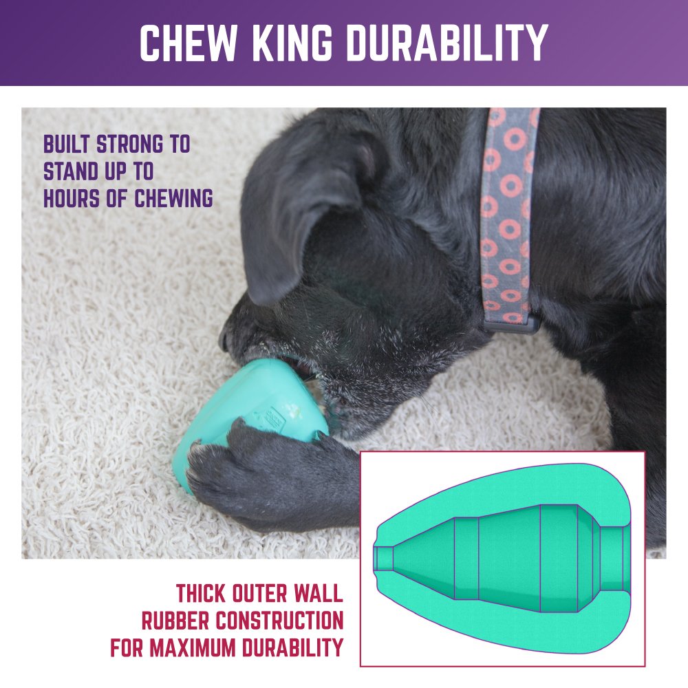 Chew King Premium Treat Dog Toy, Xl, Extremely Durable Natural Rubber Toy
