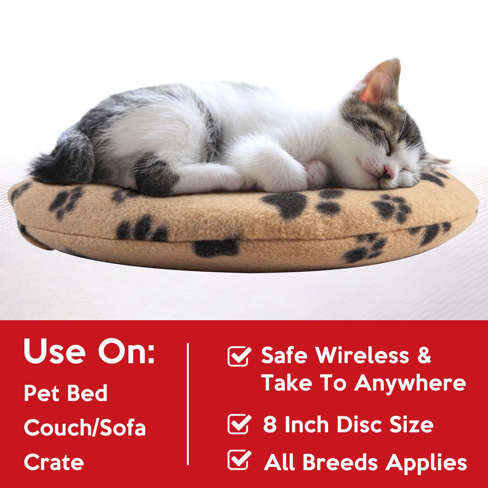 Original Pet Heating Pad Microwave, Snuggle Warming Safe Outdoor Newborn Kitten Puppy Pet Bed Warmer, Gel Reusable Heat Disc, Waterproof Heating Disk For Dog, Cat, Rabbit And Guinea Pig, Pet Gifts