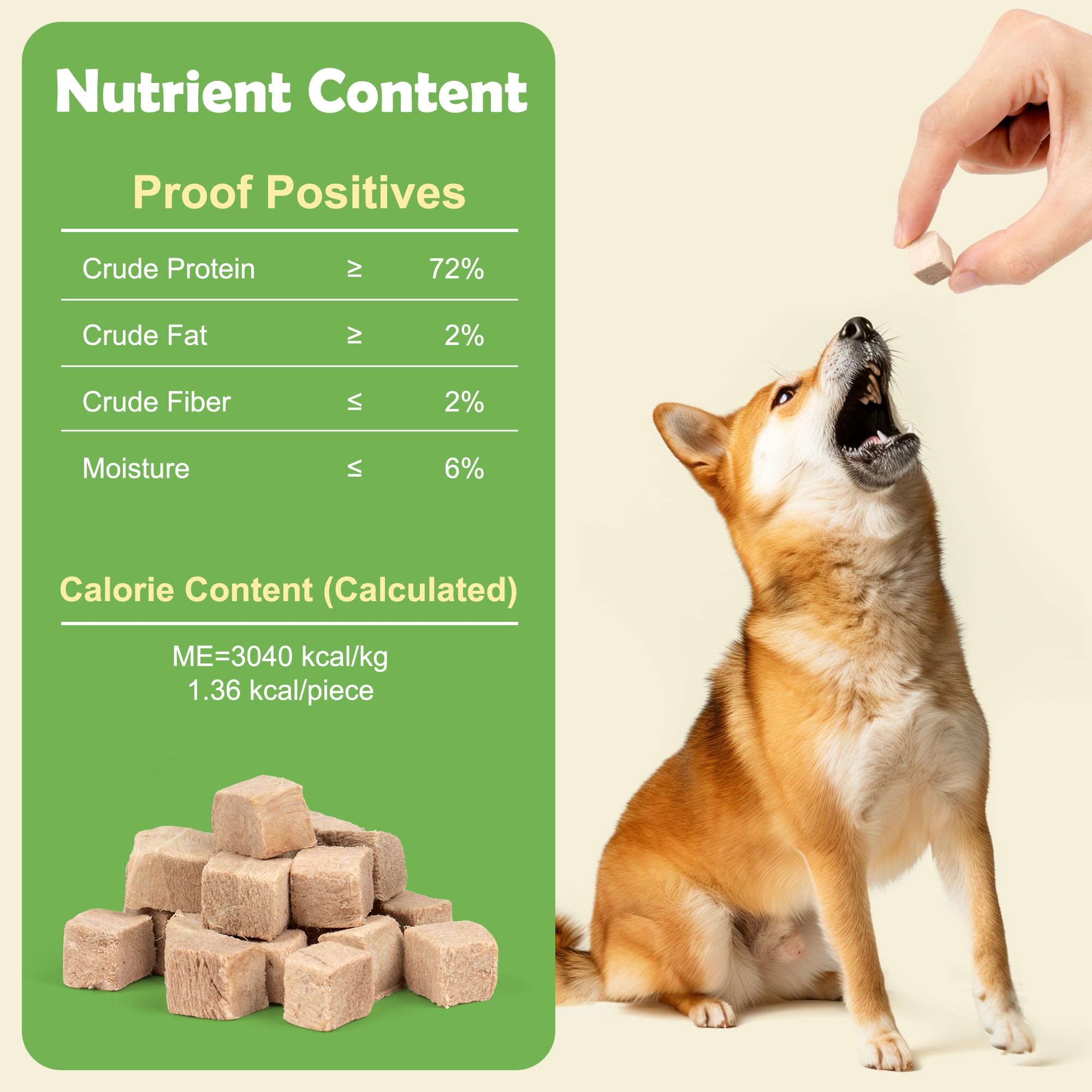 MON2SUN Freeze Dried Duck Cat and Dog Treats, Single Ingredient Natural and Healthy Dog Snacks, High Protein Training Treats & F