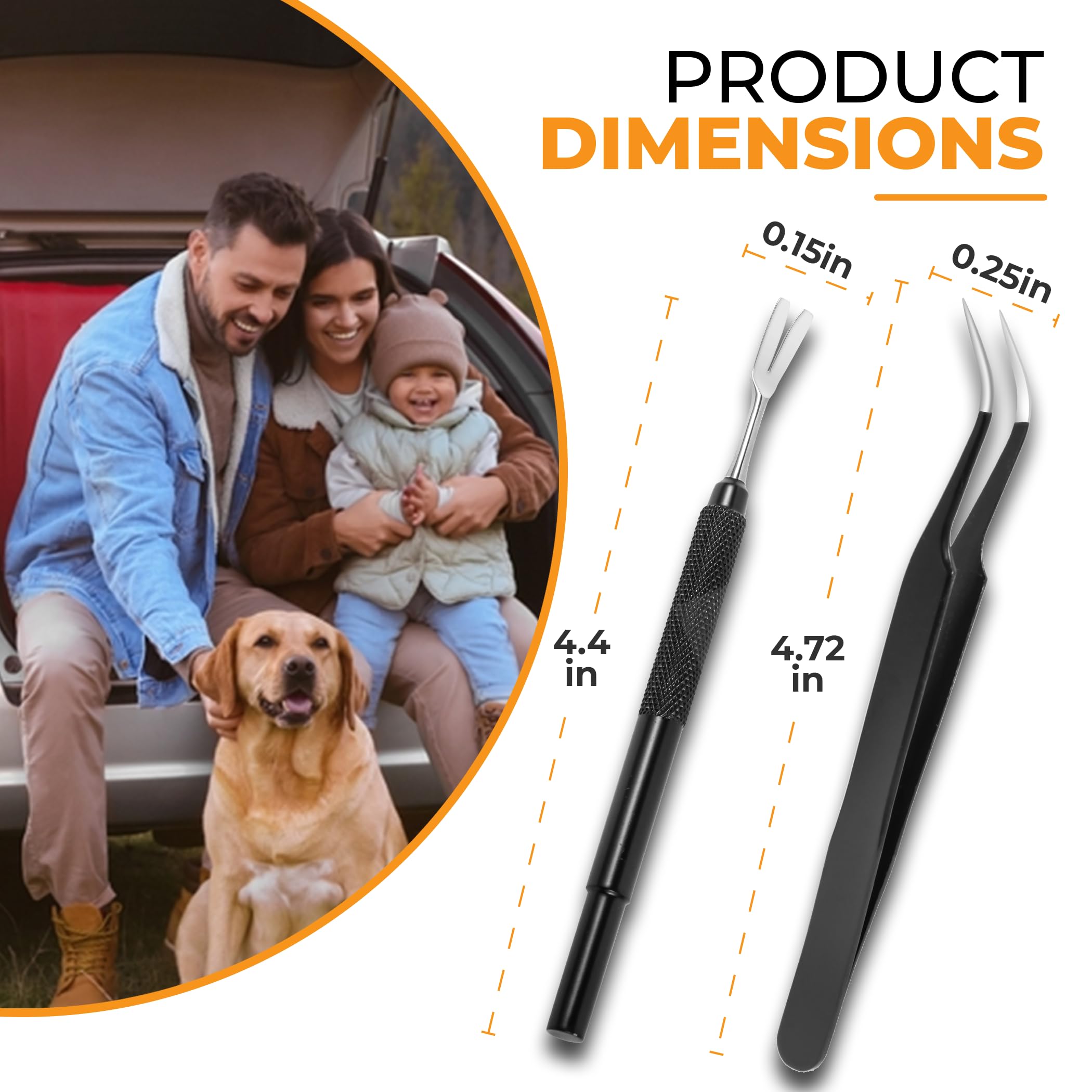 Akosn Premium Tick Removal Tool, Perfect Tick Remover For Dogs Cats &Humans, Safe Tick Control Puller, With Precision Fine Point