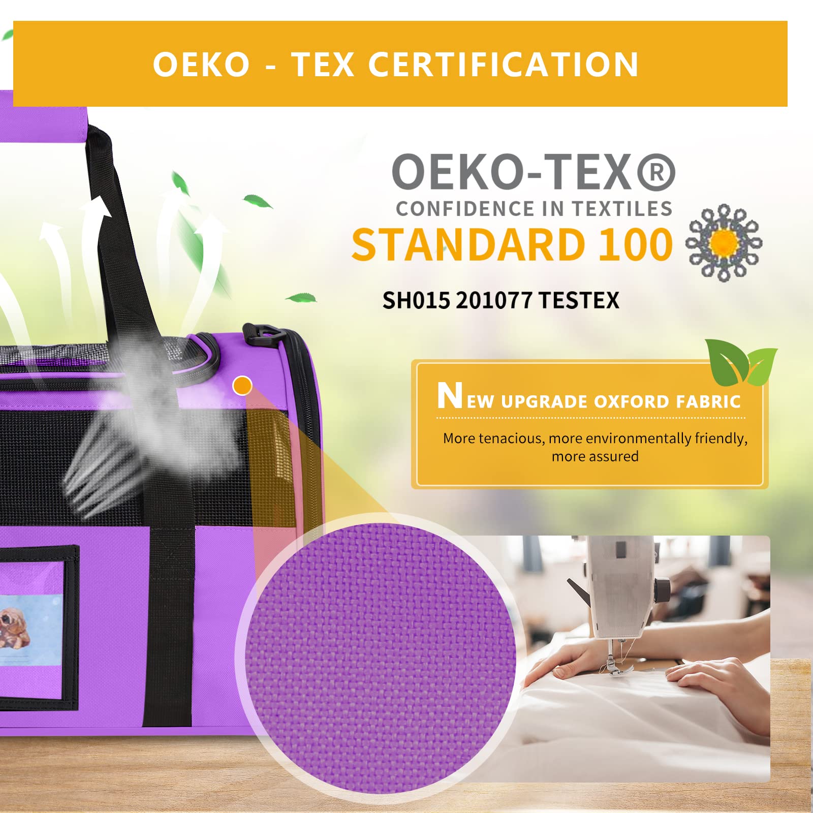 Seclato Cat Carrier Pet Carriers Airline Approved For Small Dogs Kitten Carrier For Small Medium Animals Under 15Lb, Collapsible