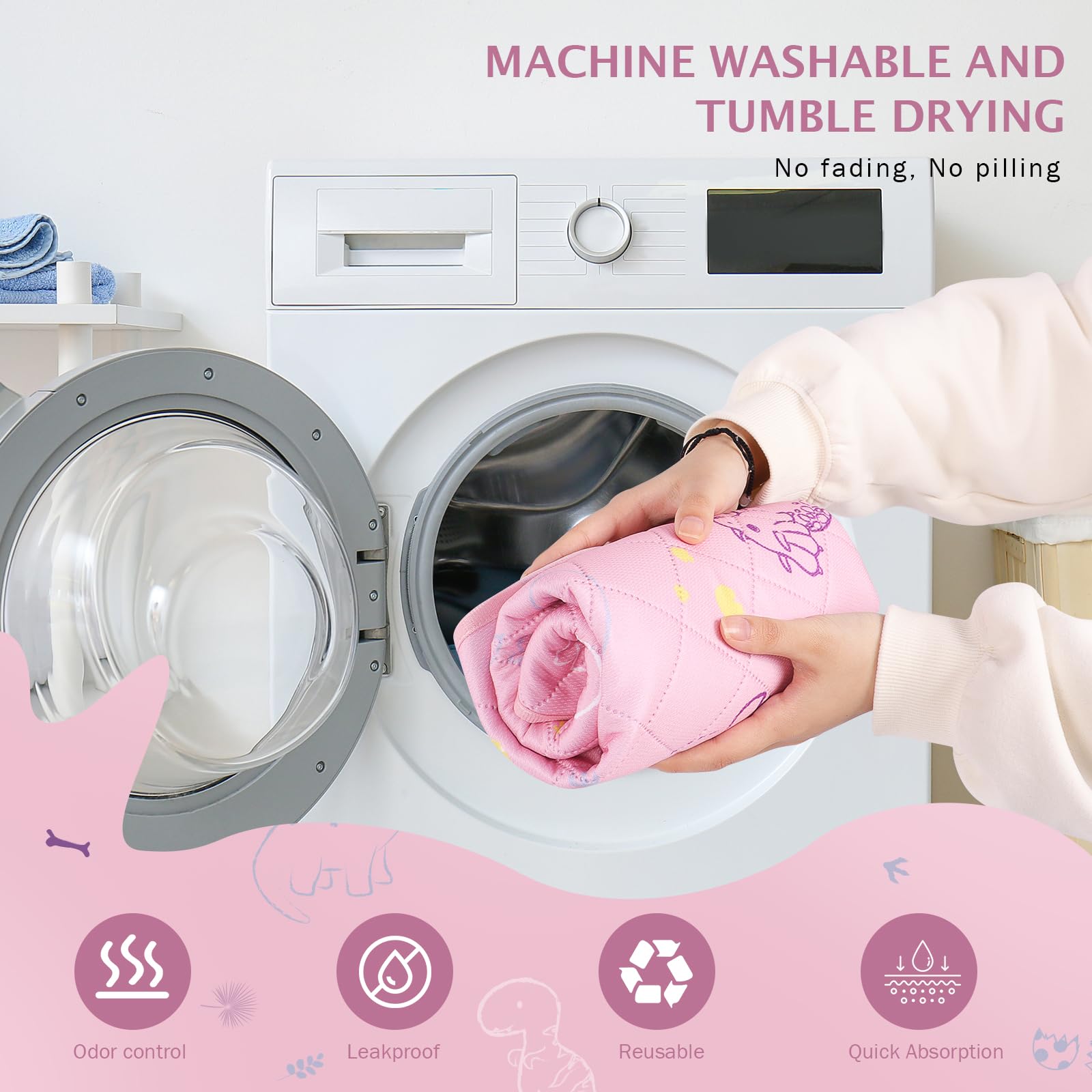 Ieuumler Washable Pee Pads For Dogs, 1 Pack Non-Slip & Waterproof Pack Whelping Pad, Reusable Washable Puppy Potty Training Pad