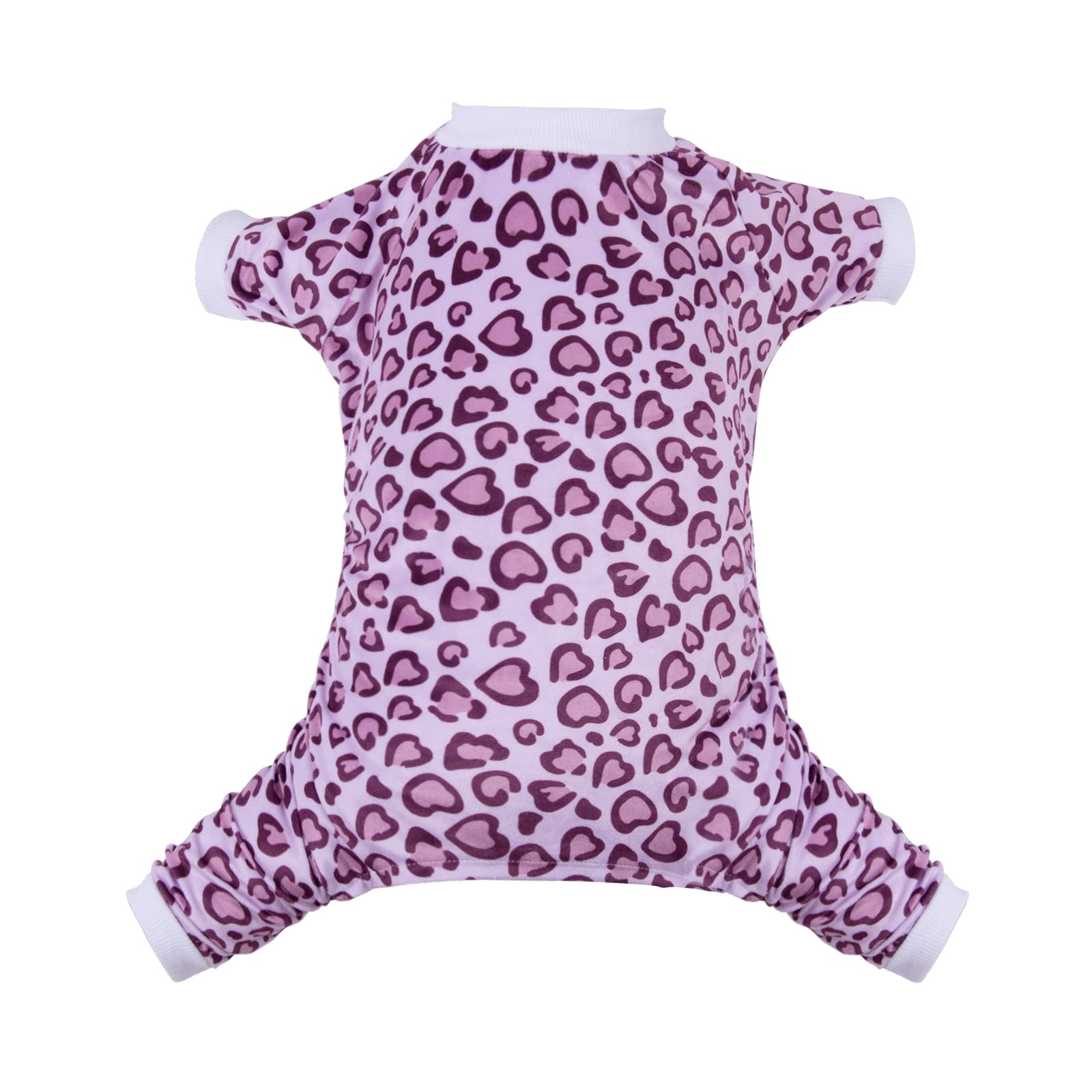 Cutebone Leopard Print Dog Pajamas Soft Puppy Pjs For Small Dogs P226M
