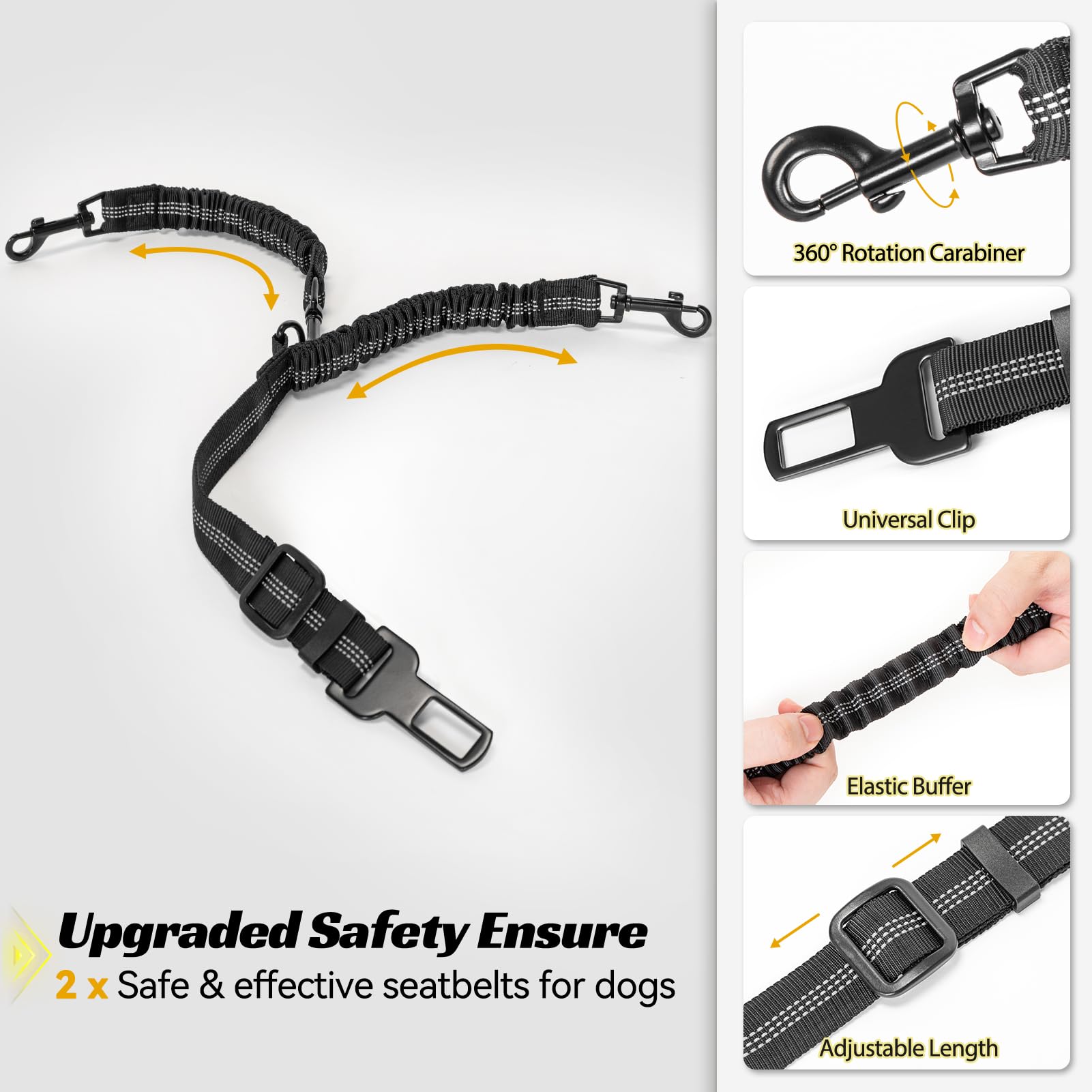 Petsfit Dog Car Seat Medium Sized Dog, Waterproof Pu Leather Dog Seat For Car With Patent Safe Buckles, 2 Clip-On Safety Leashes