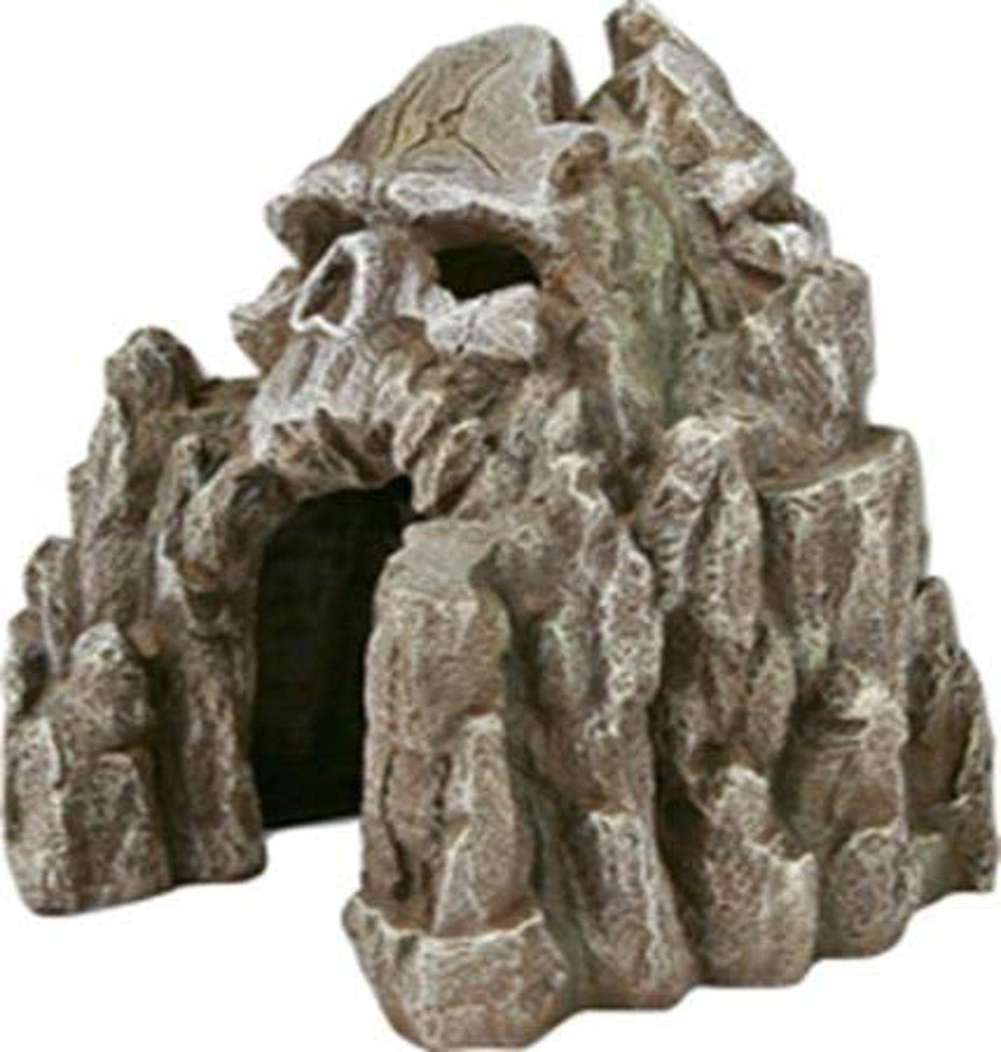 Exotic Environments Skull Mountain Aquarium Ornament, Small, 5-1/2-Inch By 6-Inch By 6-Inch