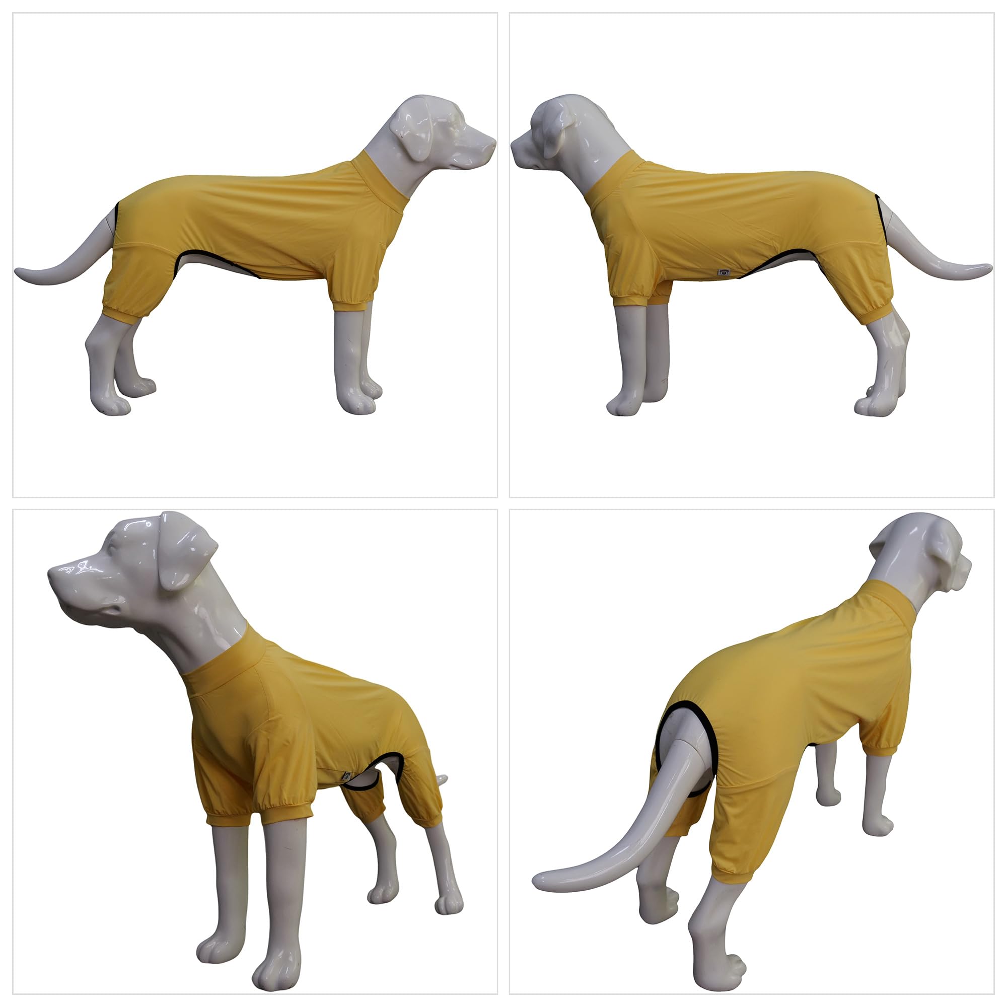 Lovelonglong Dog Jumpsuit With Uv Protection And Quick-Dry Fabric For Spring Summer Pet Pajamas Yellow M