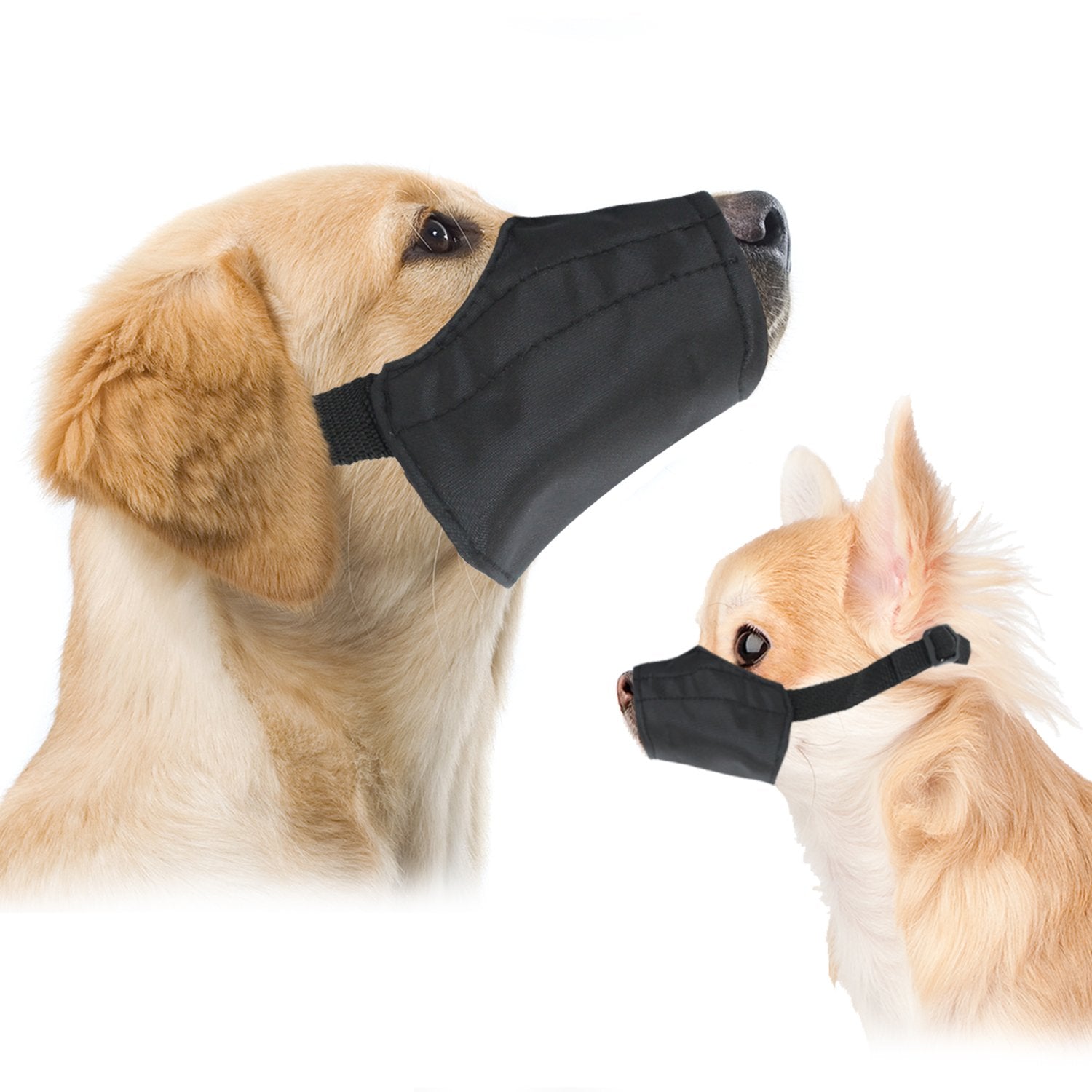 Downtown Pet Supply - Quick-Fit Dog Muzzle For Grooming - Pet Care & Dog Grooming Supplies - Soft Nylon Muzzle With Safety Buckle - Size 4 - Muzzle For Medium Sized Dog