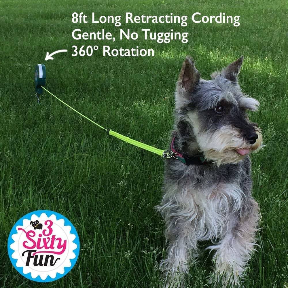 16 Feet/ 5 M Slip Leads For Dogs - Dog Tie Out Cable & Stake - Rotates 360 Tangle Free - Slip Leash For Dogs For Camping Travel