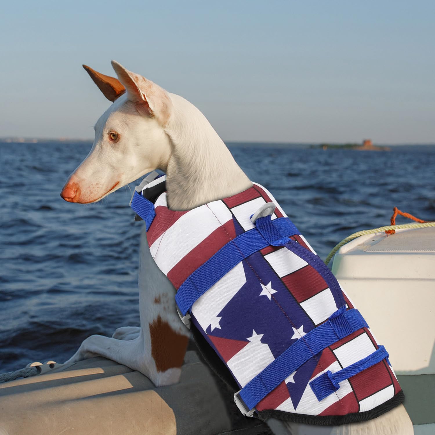 Emust Dog Life Preserver, Dog Flotation Vest For Swimming, Beach Boating With High Buoyancy, Dogs Flotation Vest For Small/Mediu
