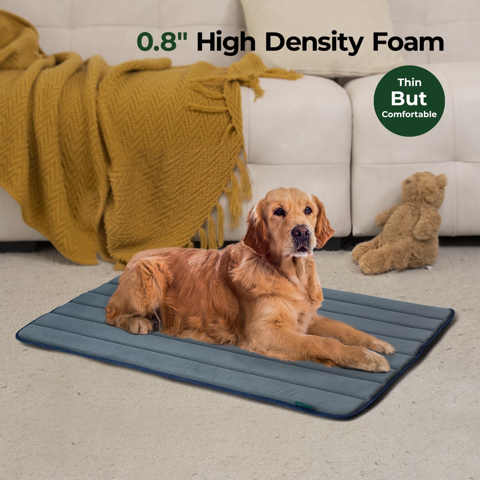 BALANCE Dog Crate Pad, Dog Foam Crate Mat Kennel Pad, Washable Water-Resistant Pet Bed Flat Dogs Cage Mat for XX-Large Dogs, 2 P