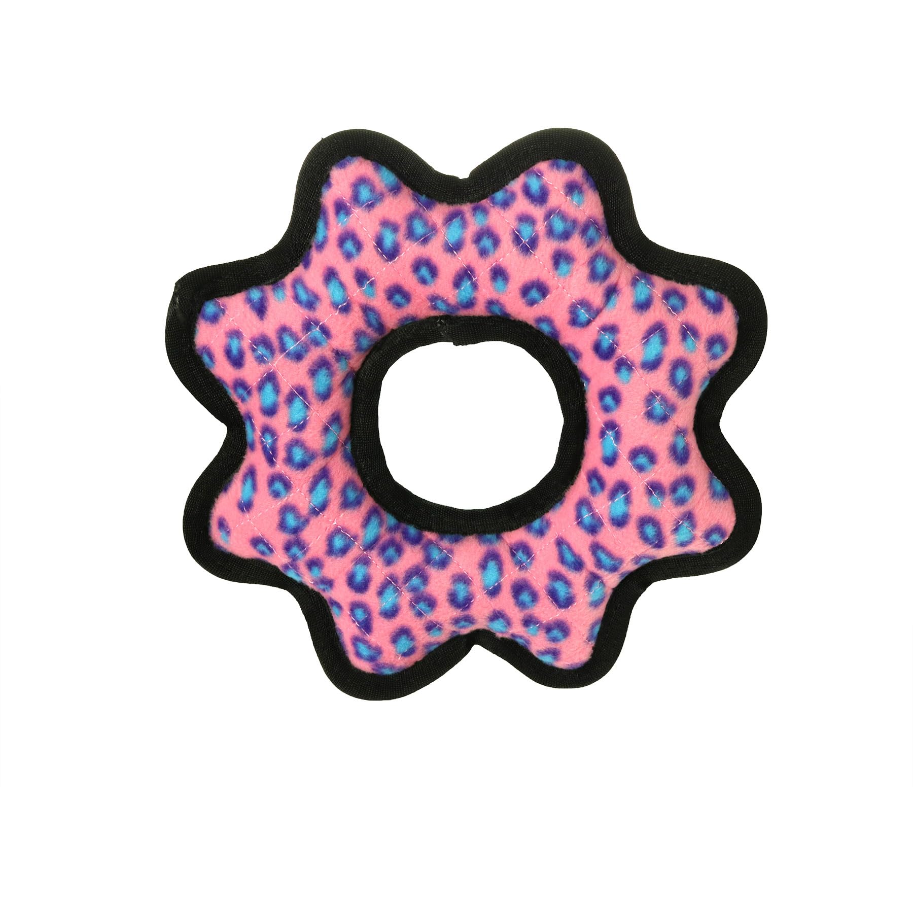 Tuffy- World'S Tuffest Soft Dog Toy- Ultimate Gear Ring Pink Leopard- Squeakers - Multiple Layers. Made Durable, Strong & Tough.