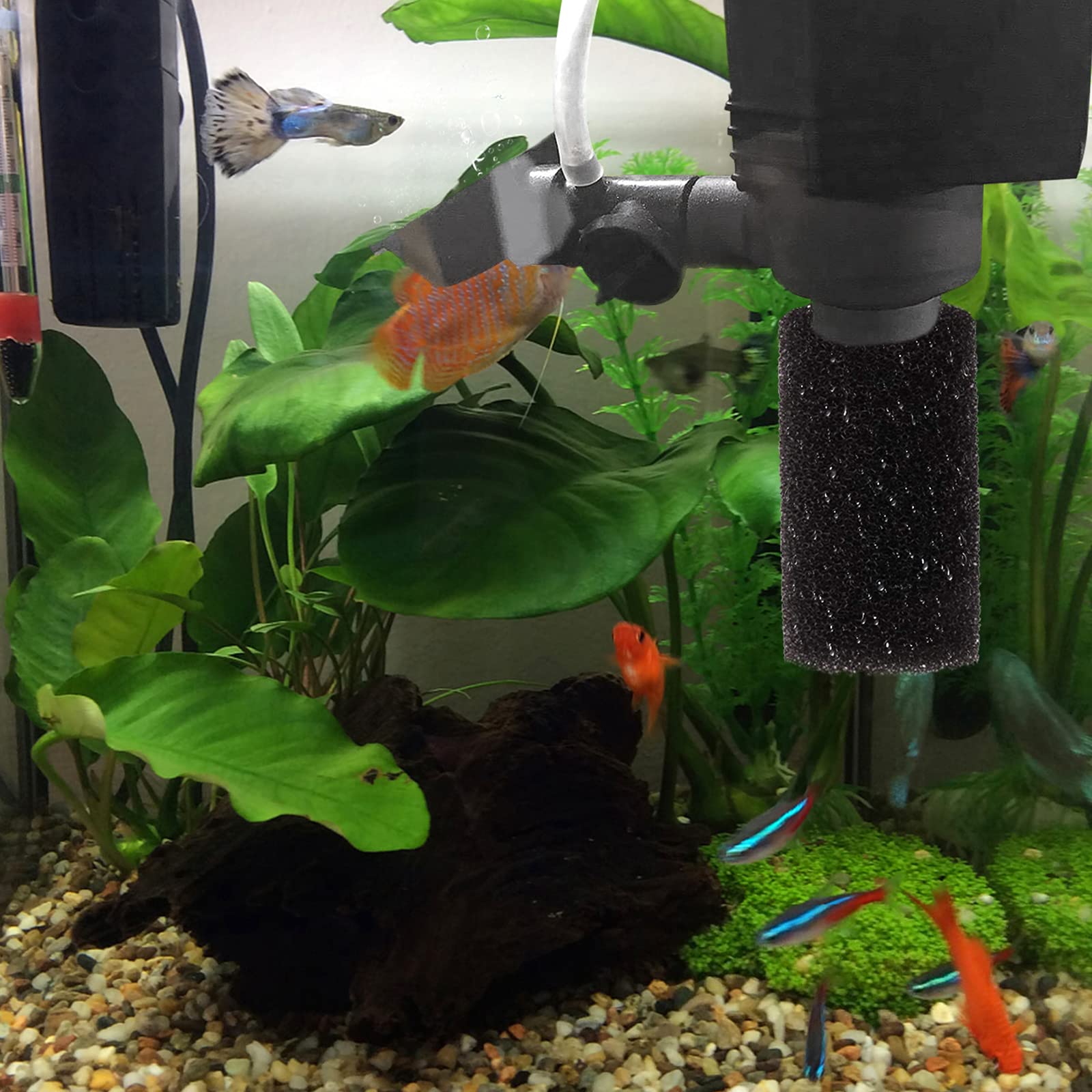 Weaverbird 4Pcs Pre-Filter Foam Sponge Roll Aquarium Filter Intake Cover For Aquarium Fish Tank (Small)