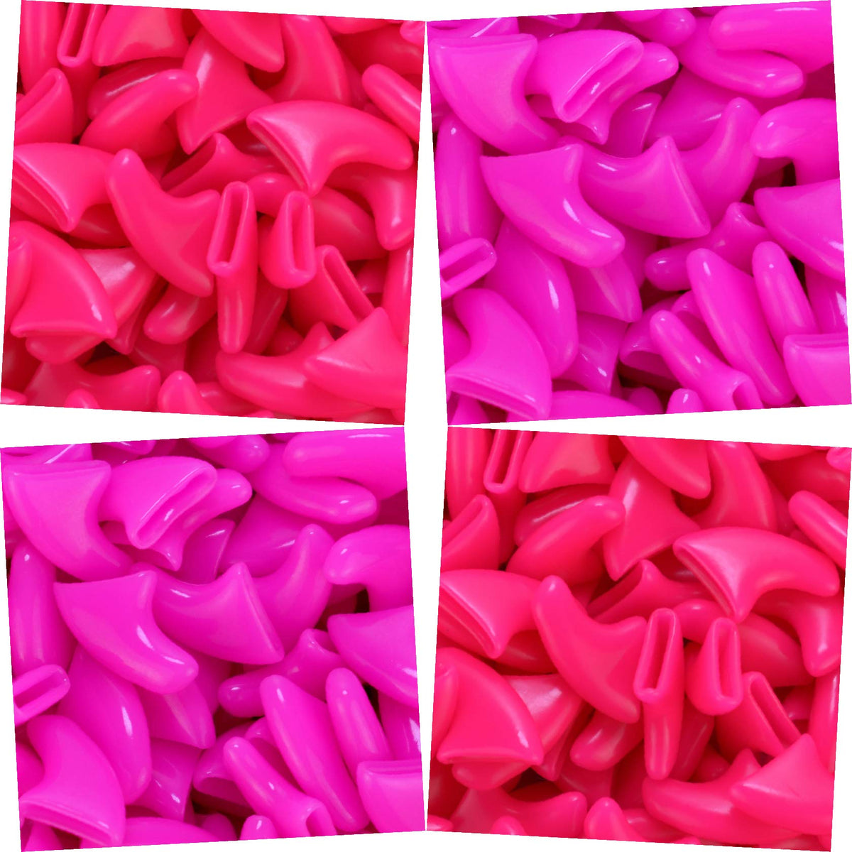 Zetpo 80 Pcs Cat Claw Covers | Cat Nail Caps | With Adhesives And Applicators (Xs, Bright Pink, Rose)