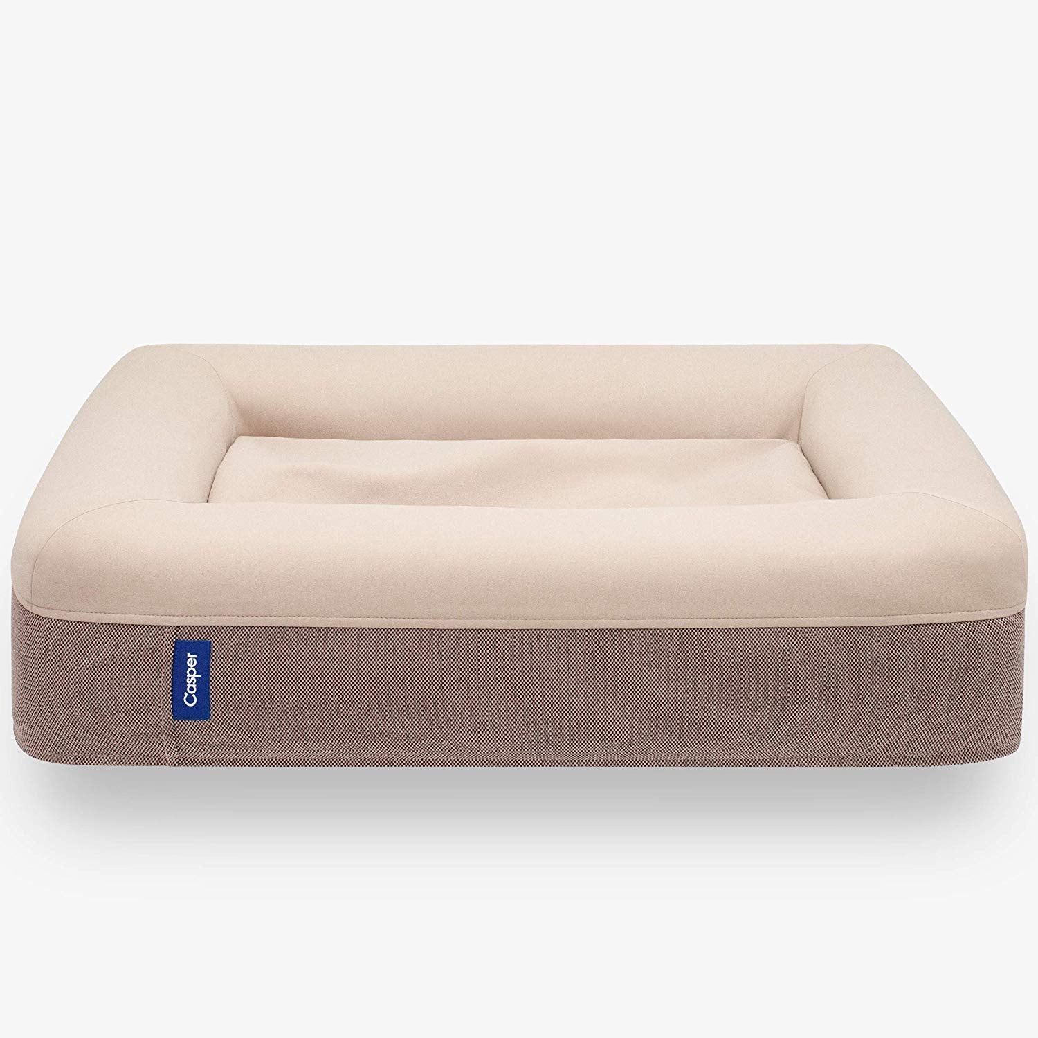 Casper Dog Bed, Plush Memory Foam, Large, Sand, 35.0'L X 45.0'W X 7.0'Th