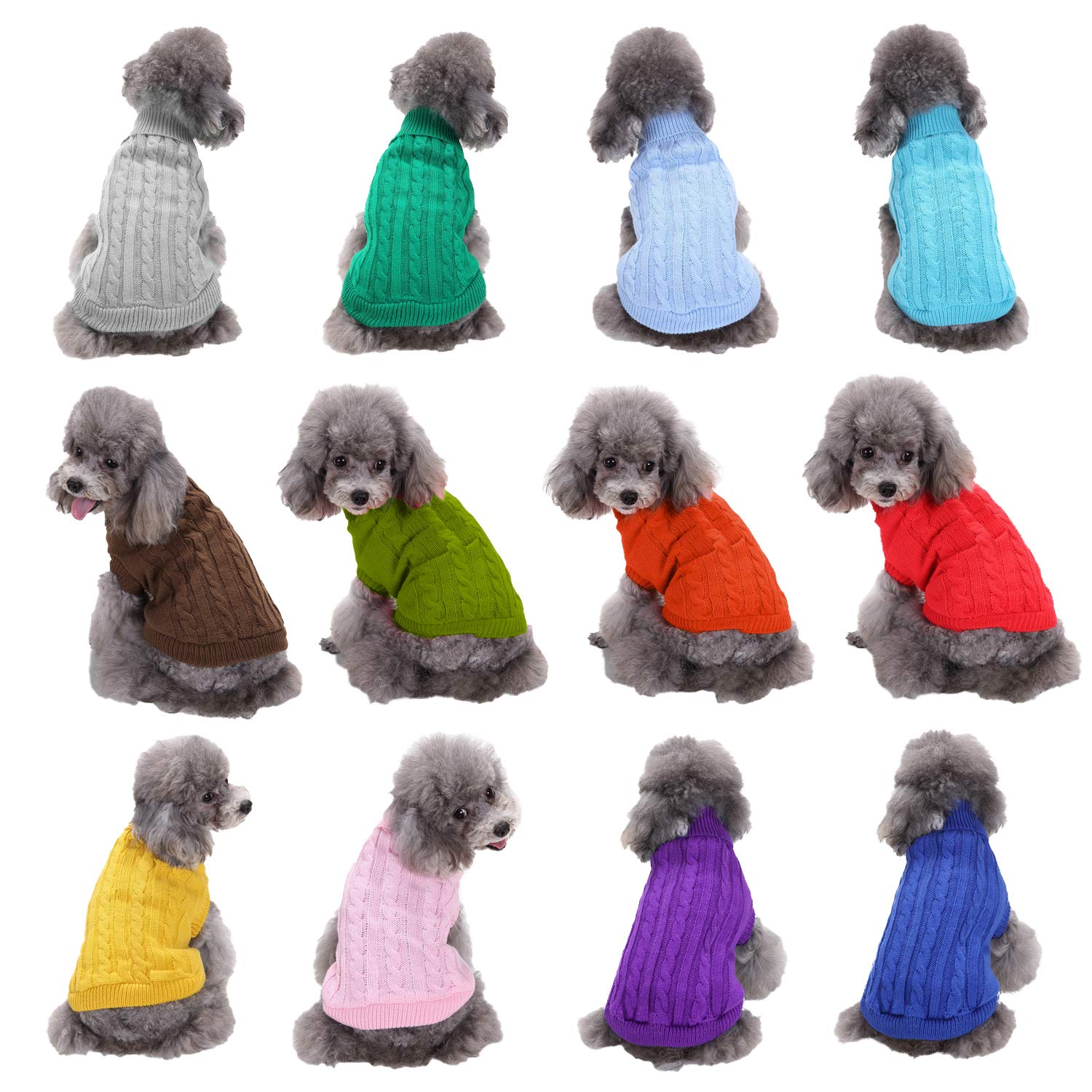 Dog Sweater, Warm Pet Sweater, Dog Sweaters for Small Dogs Medium Dogs Large Dogs, Cute Knitted Classic Cat Sweater Dog Clothes