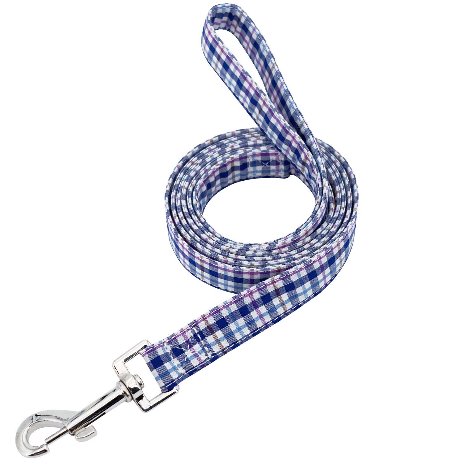 Tunkoo Dog Leash Plaid With Soft Comfy Cotton Handle