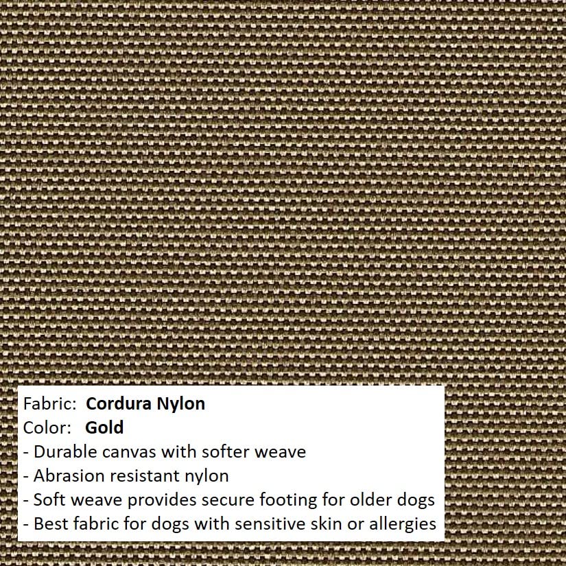 Kuranda Chewproof Bed - Silver Aluminum - 25'' x 18'' - Cordura Nylon - Gold