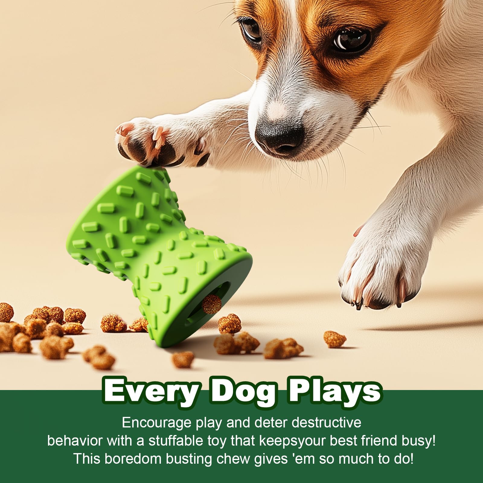 Doudele Dog Toys For Aggressive Chewers, Indestructible Toy For Small Dogs Interactive Toy Dog Chew Toys (Green + Blue)