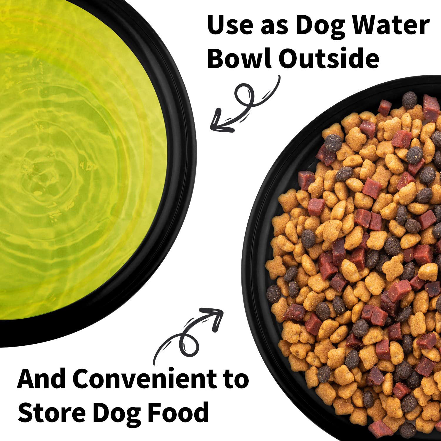 Paercute Collapsible Dog Bowl, Lightweight And Portable, Ideal For Outdoor, Hiking, Camping, And Walking Your Dog