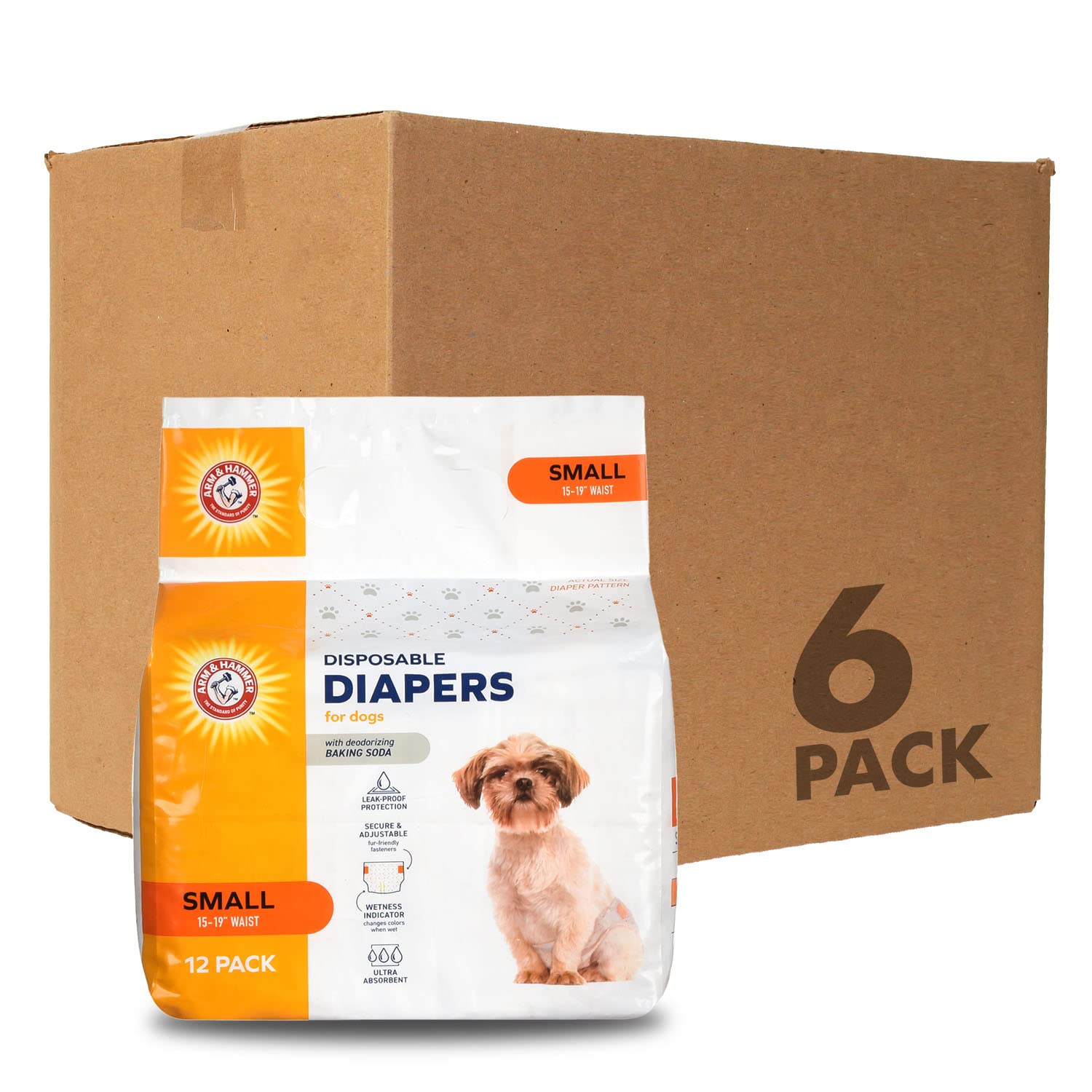 Arm & Hammer for Pets for Pets Female Dog Diapers, Size Small, Ultra-Absorbent, Adjustable Girl Dog Diapers with Leak-Proof Prot