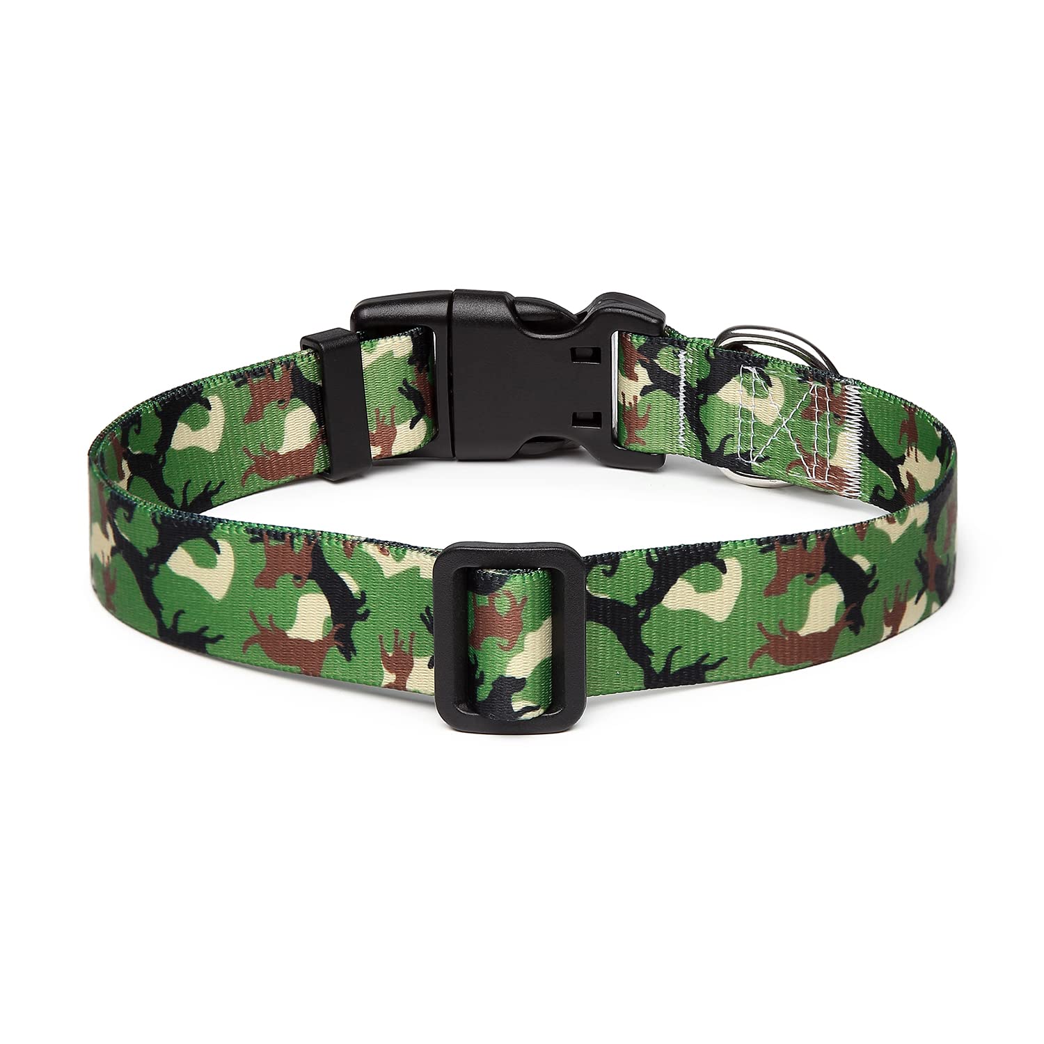 Suredoo Adjustable Dog Collar With Patterns, Ultra Comfy Soft Nylon Breathable Pet Collar For Small Medium Large Dogs (M, Dog Camouflage Green)