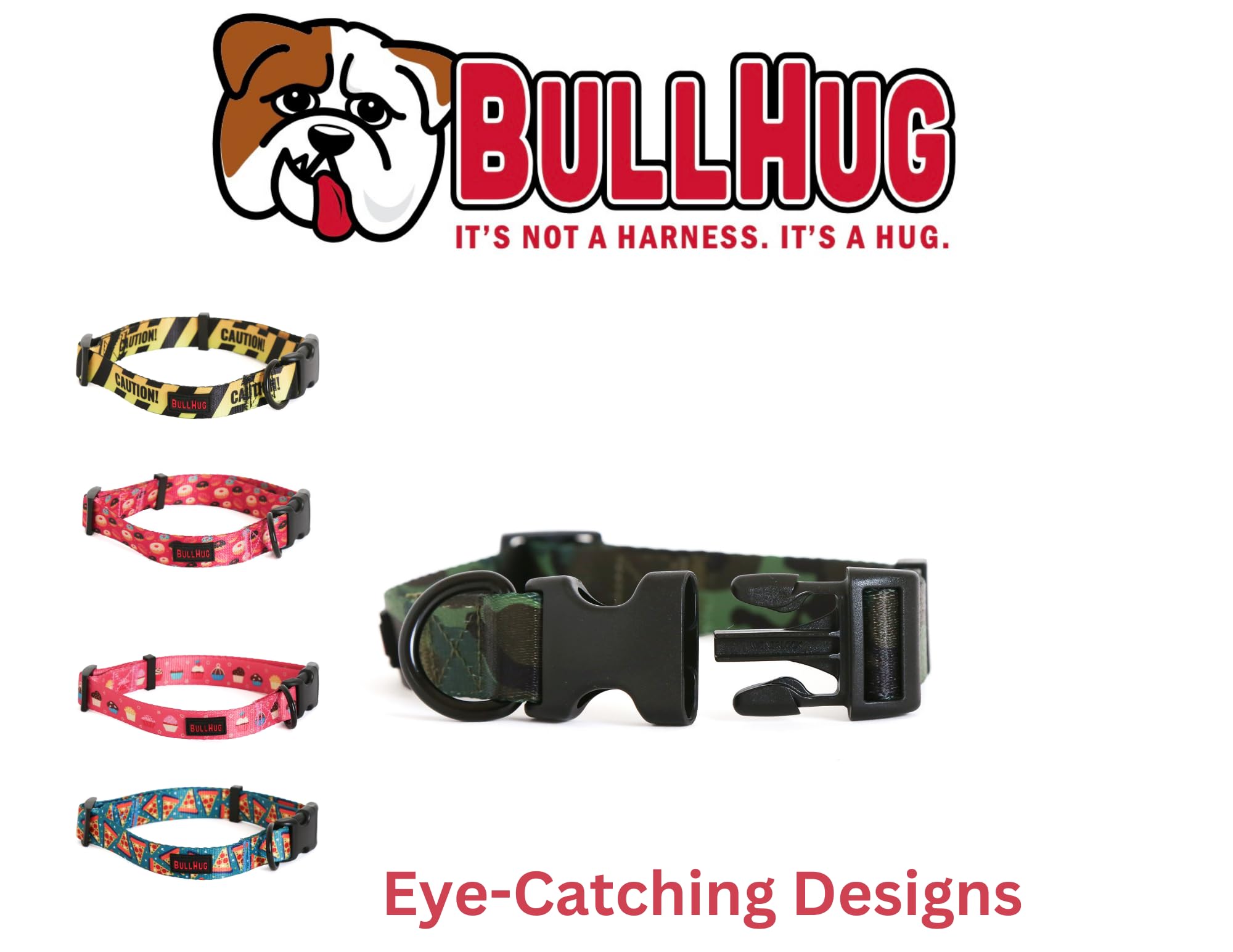 Dog Collars, Soft Adjustable Polyester, Vibrant Prints With Quick-Release Utx Buckle. Designed For Small Medium Large Dogs (Coll