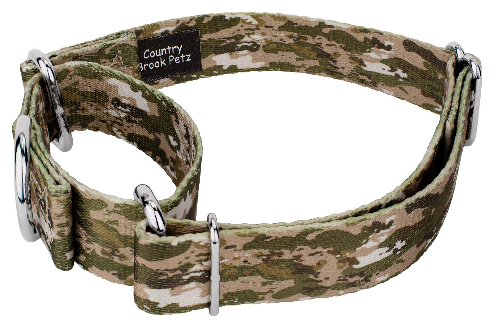 Country Brook Petz - Desert Viper Camo Martingale Dog Collar And Leash - Camouflage Collection Featuring Rugged Designs (1 Inch, Extra Large)