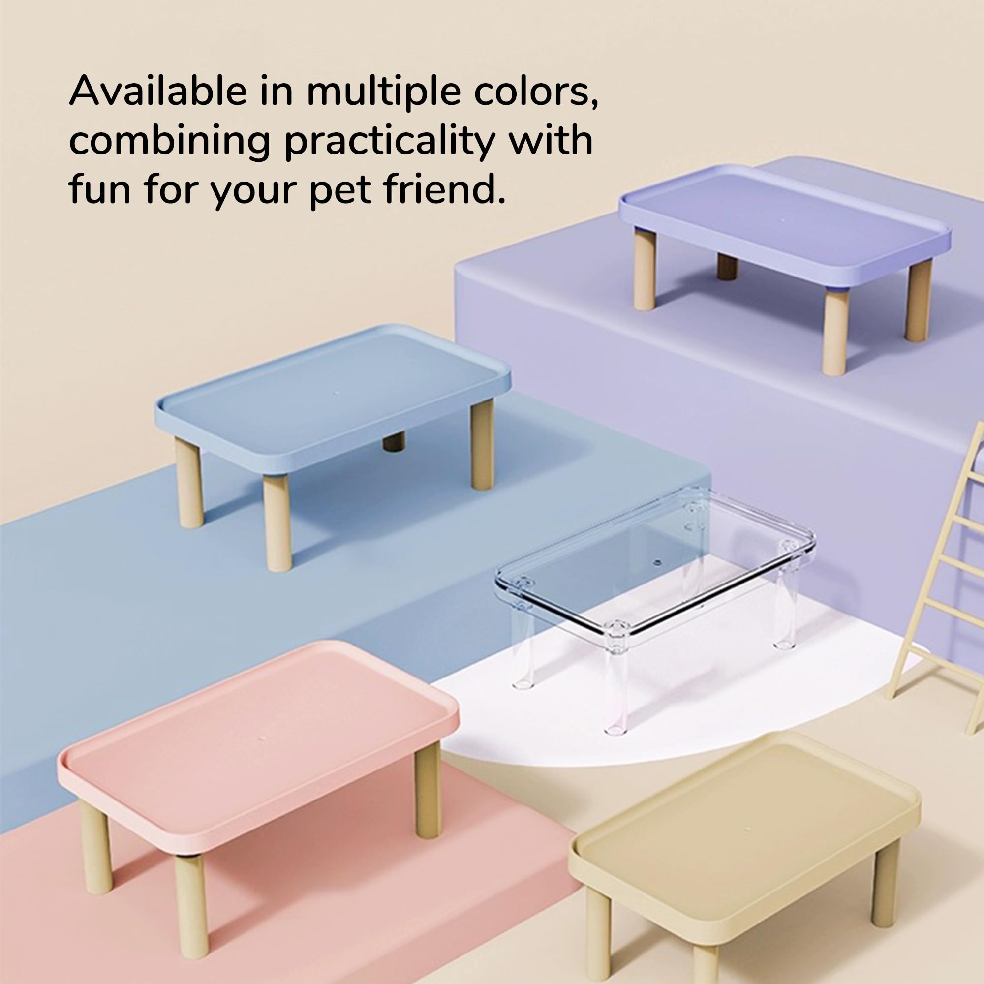Tafit Hamster Platform - Cage Accessories and Play Decor for Dwarf Syrian Hamsters, Gerbils, Mice, Degus, and Other Small Pets (
