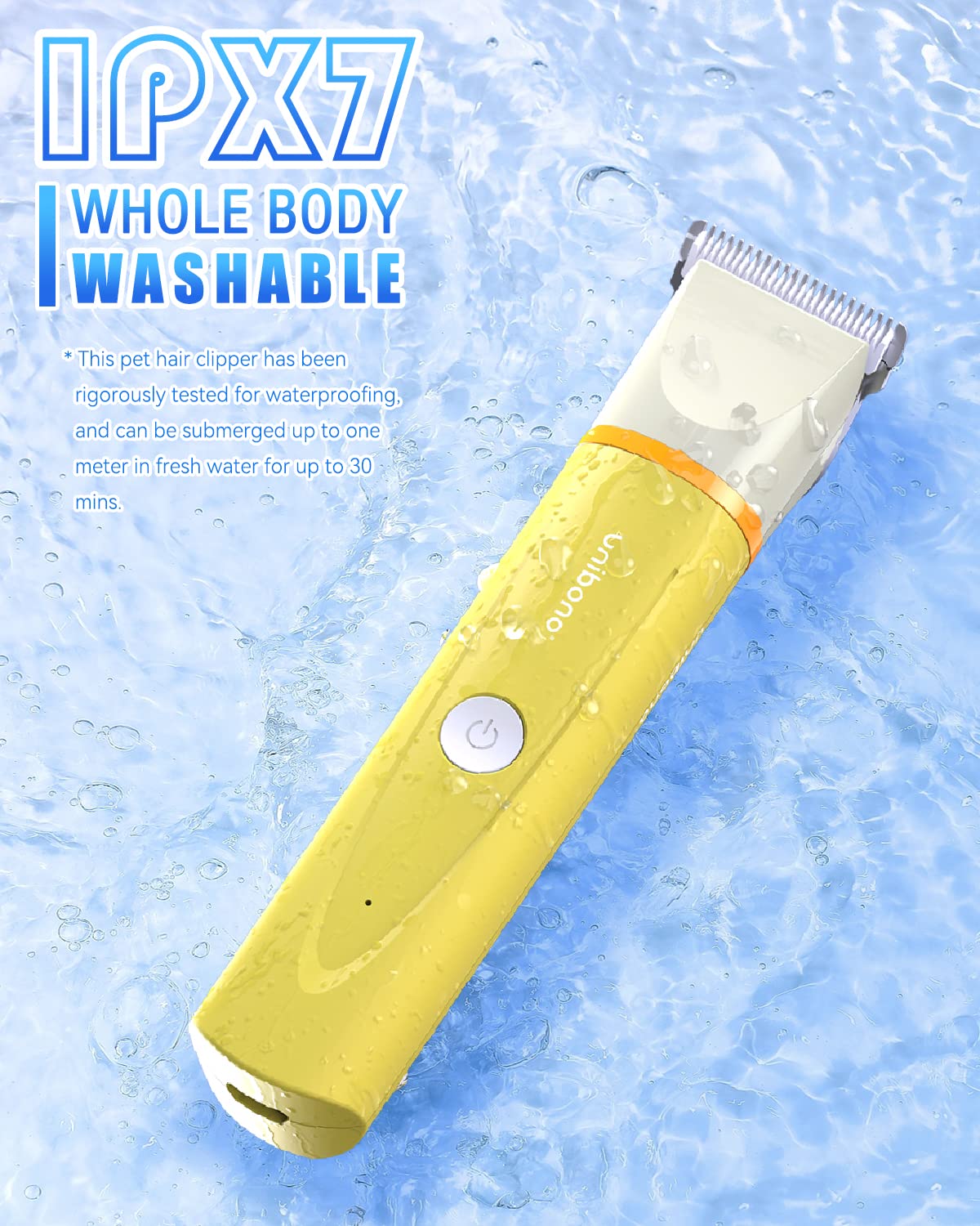 Unibono Dog Grooming Clippers Kit,Heavy Duty Rechargeable Low Noise Paw Trimmer Electric Pet Hair Shaver For Dogs Cats And Other