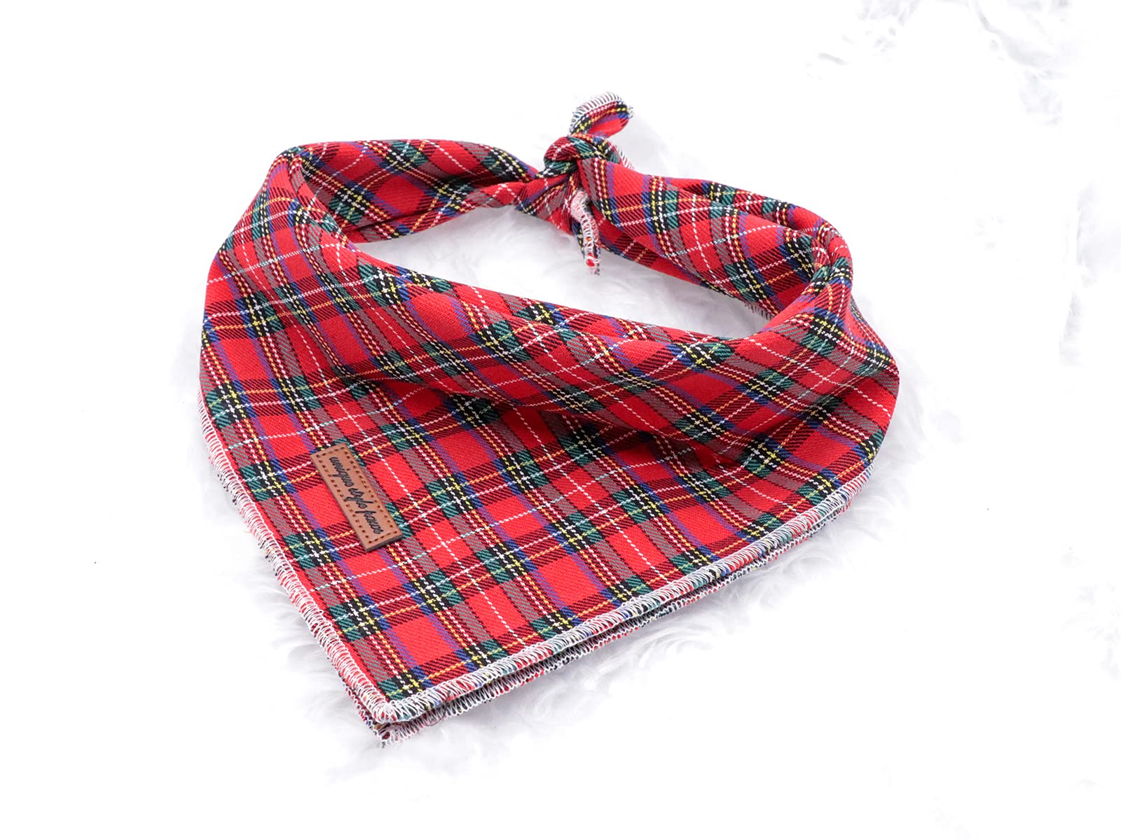 Unique Style Paws Dog Bandana, 1Pc Washable Square Christmas Dog Scarfs For Small Medium Large Dogs Adjustable Dogs Bib Scarfs F