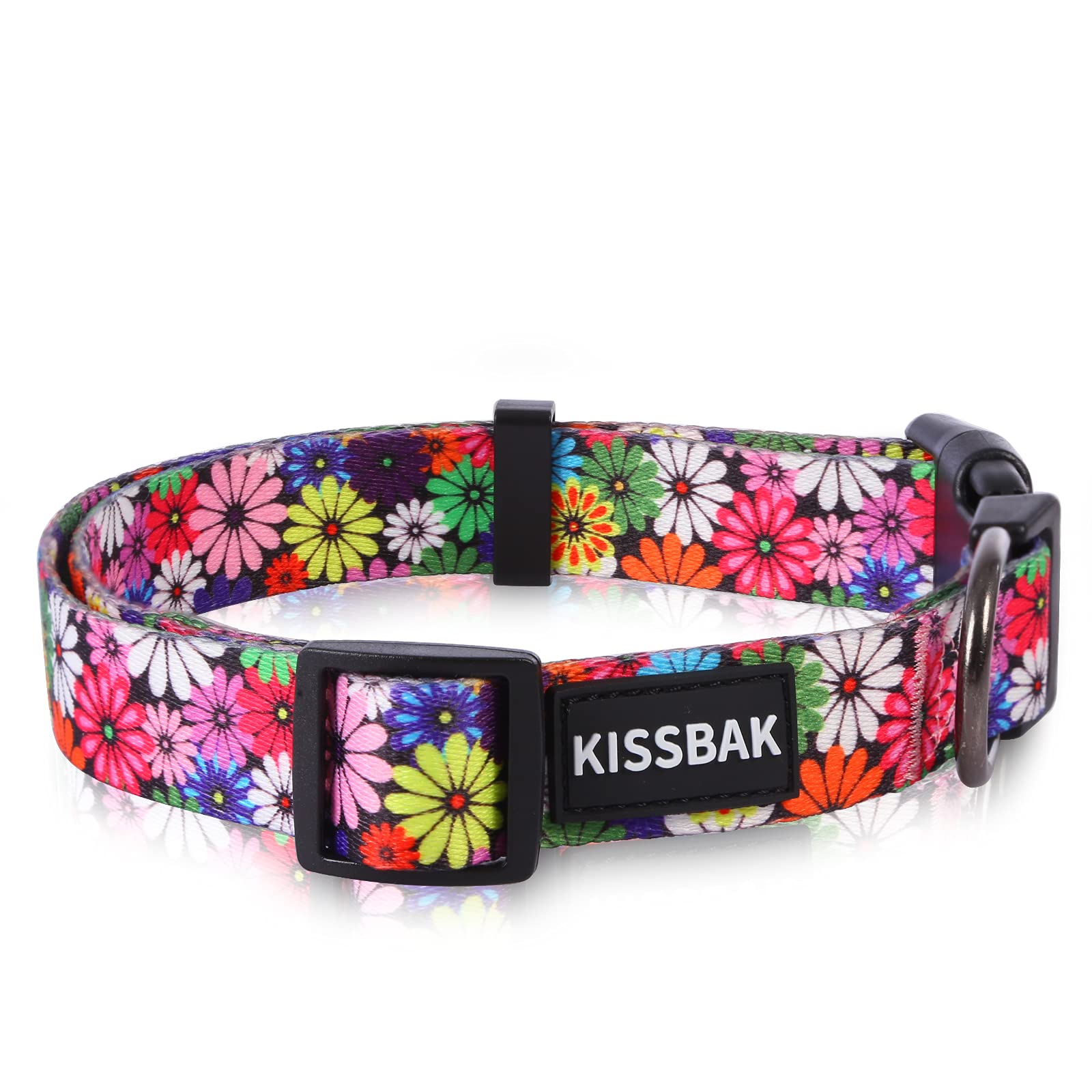 Kissbak Dog Collar For Medium Dogs - Special Design Cute Girl Dog Pet Collar Soft Adjustable Fancy Floral Girl Puppy Dog Collars