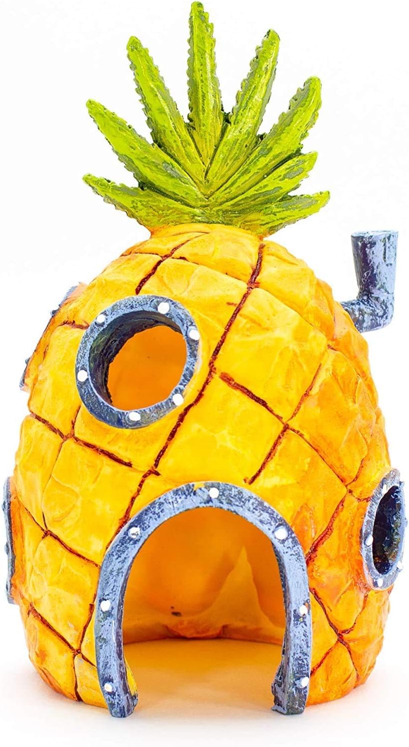 Penn-Plax (Sbr10Eo Spongebob Squarepants Officially Licensed Aquarium Ornament – Spongebob’S Pineapple House – Medium