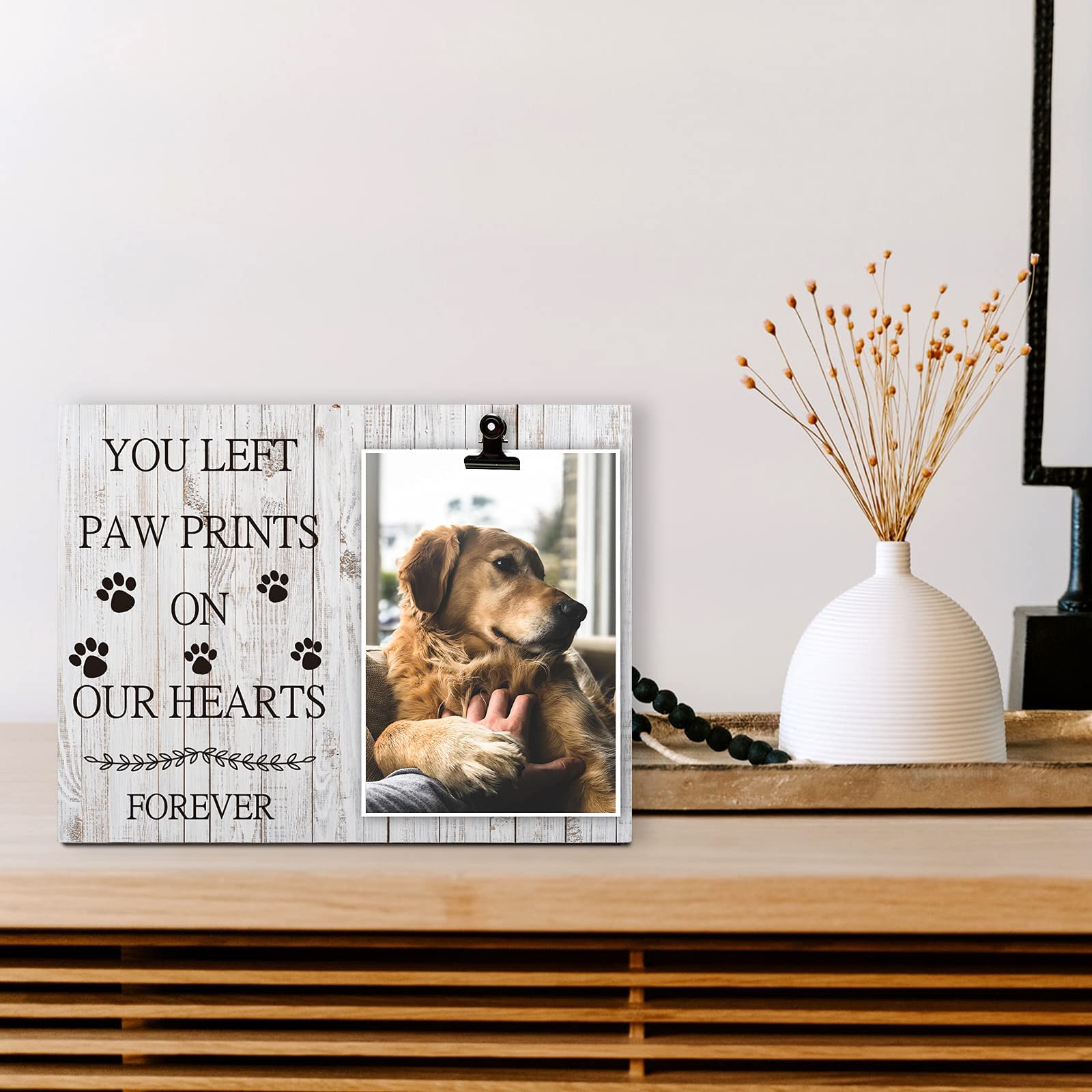 Kingnow Pet Picture Frame Cat Or Dog Frame 4X6 Memorial Pet Loss Picture Frame