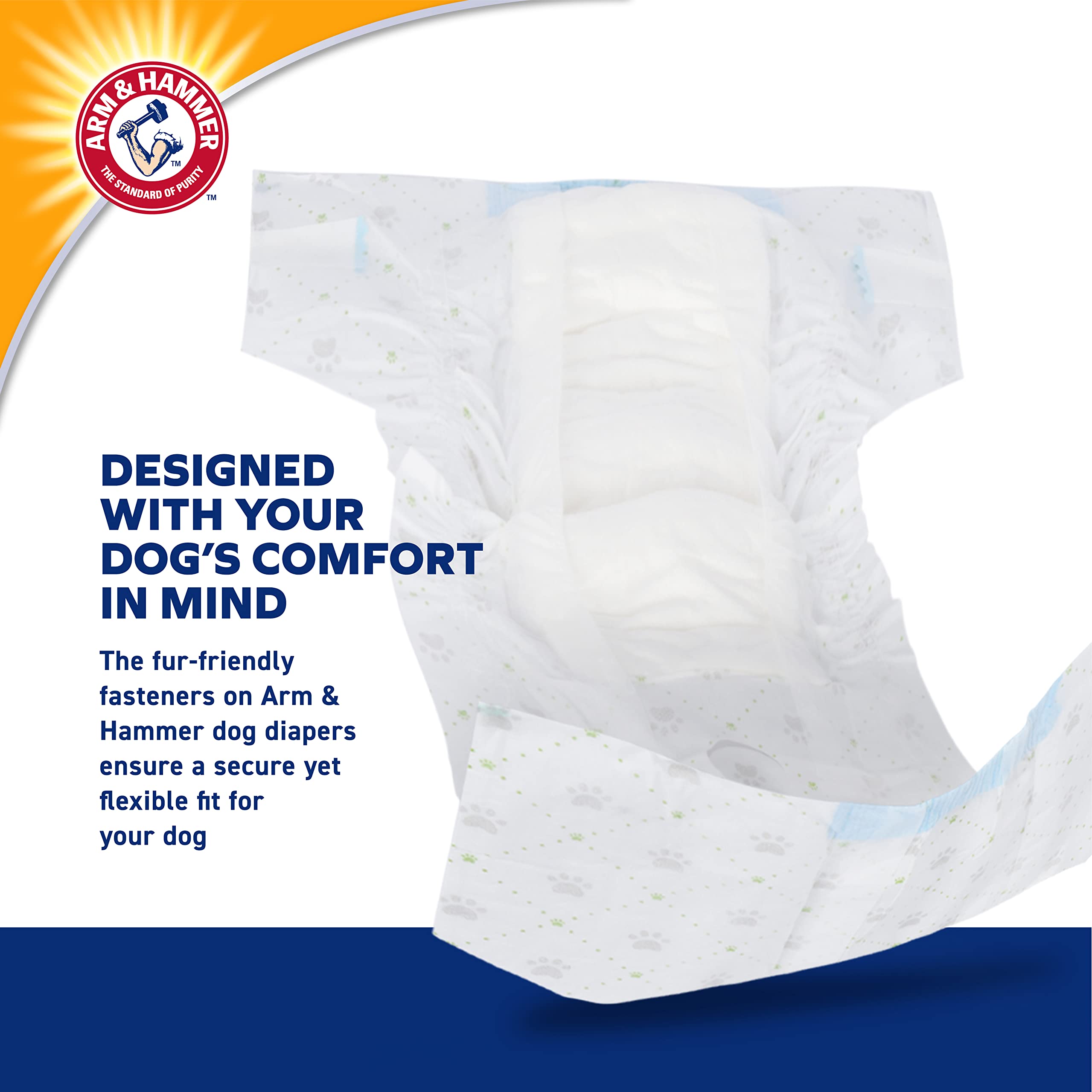 Arm & Hammer For Pets for Pets Female Dog Diapers, Size Small, 12 Count | Ultra-Absorbent, Adjustable Girl Dog Diapers with Leak