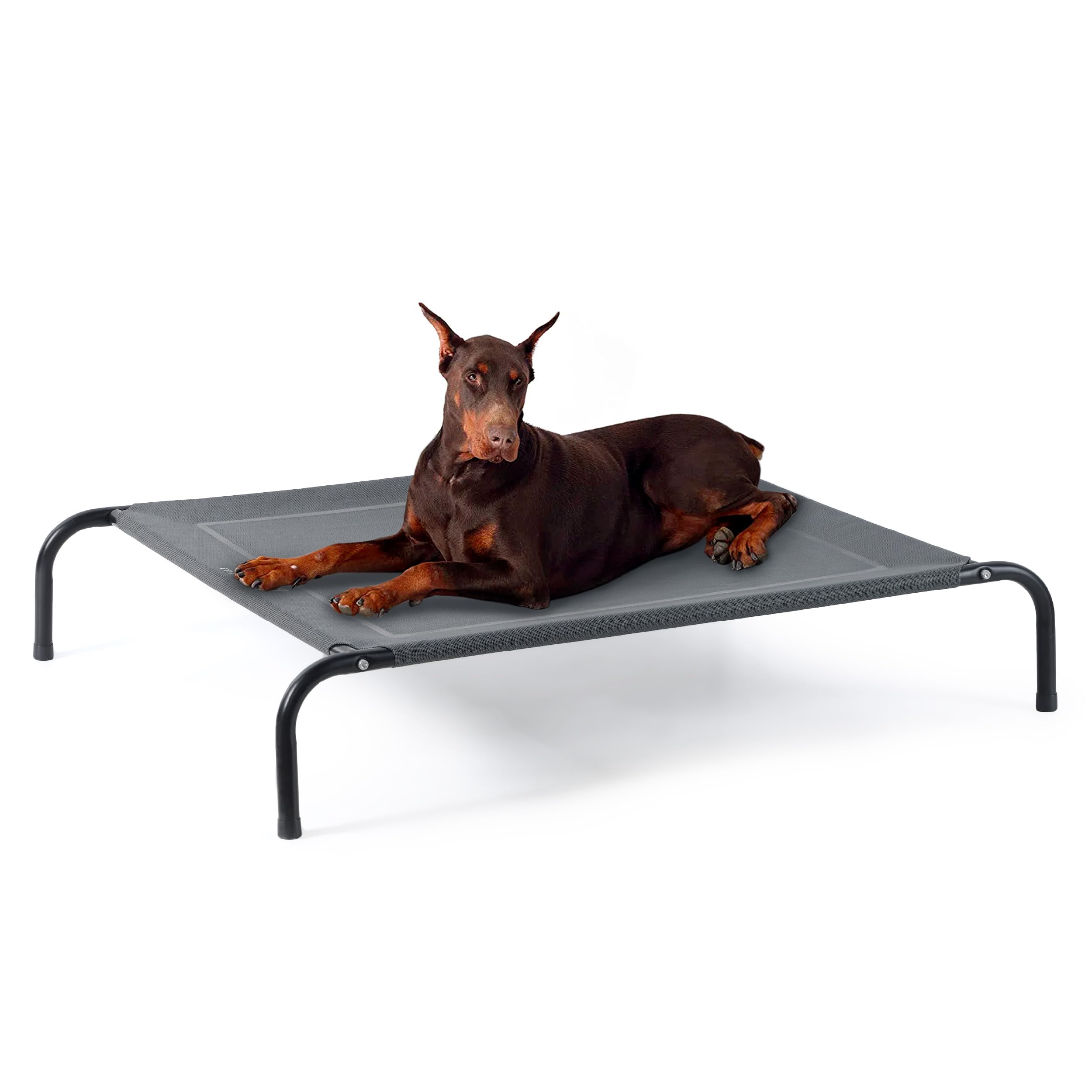 Bedsure XL Elevated Outdoor Dog Bed  Raised Dog Cot for Extra Large Dogs, Portable Indoor & Outdoor Pet Hammock with SkidResis