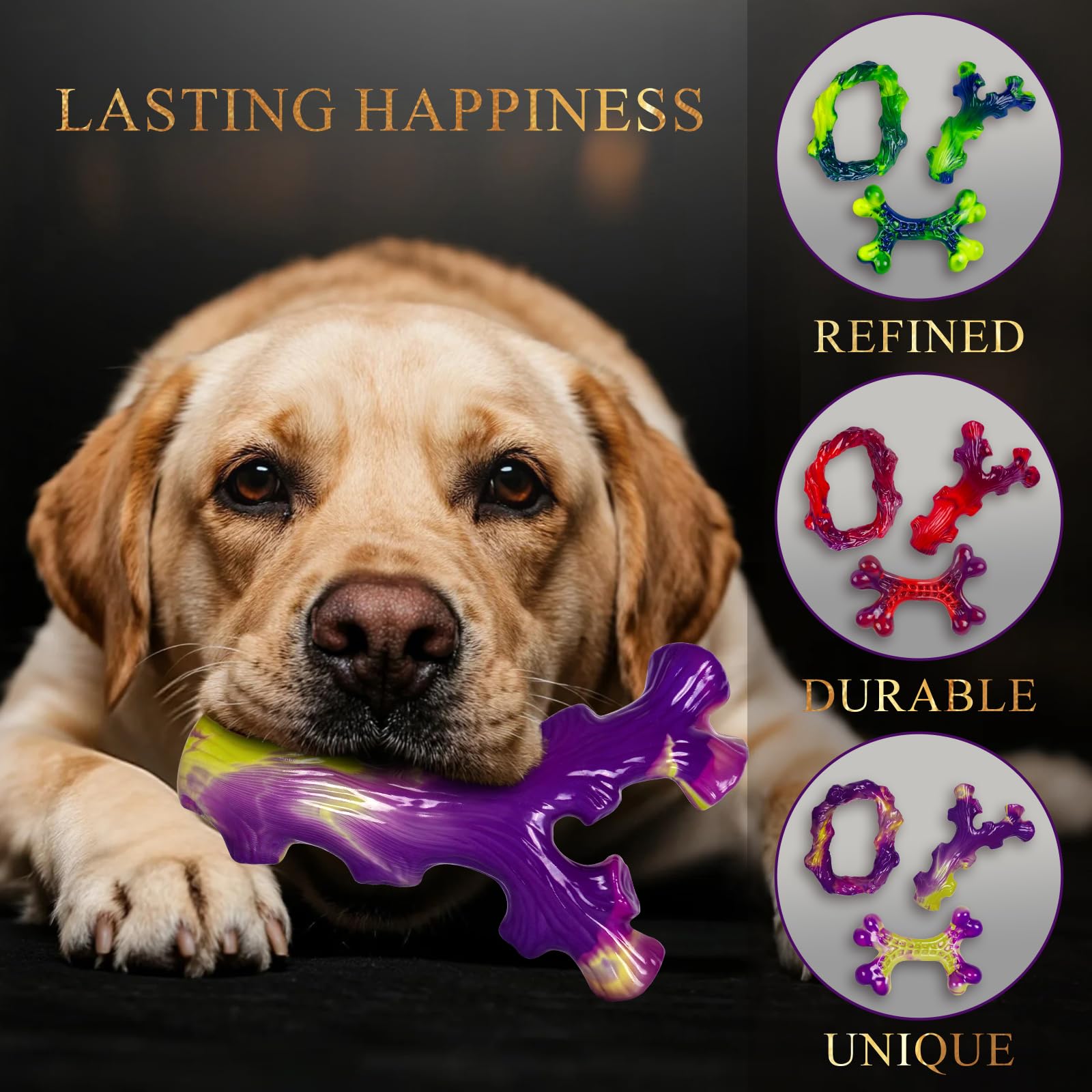 Frienhund 9-Pack Indestructible Dog Toys for Aggressive Chewers, Durable Chew Toys for Large Dogs, Dog Toy for Aggressive Chewer