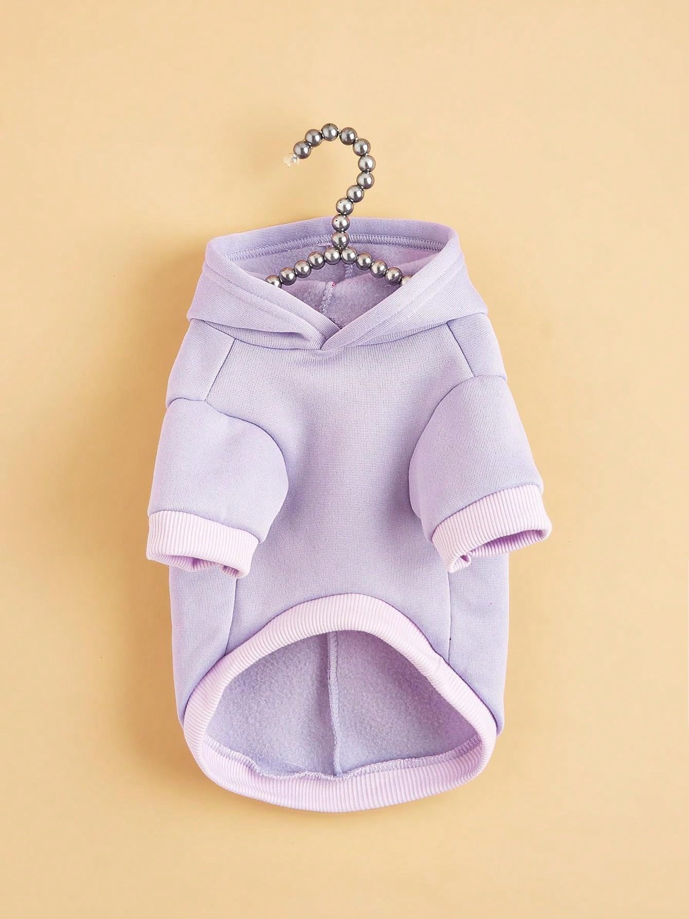 Qwinee Dinosaur Dog Hoodie Dog Warm Jacket Christmas Halloween Dog Costume Dog Clothes For Puppy Kitten Small Medium Dogs Cats Solid Purple Xl