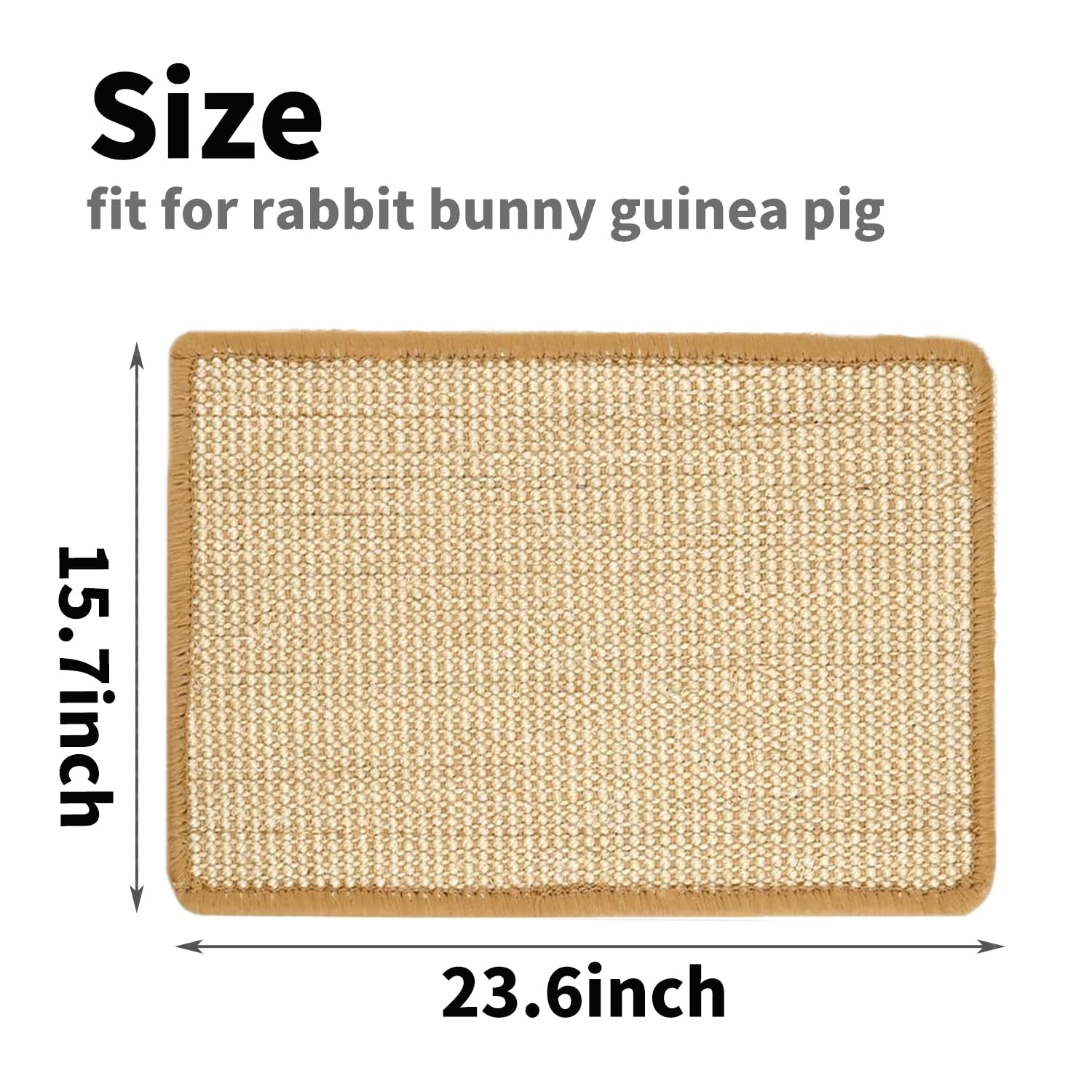 Podoo Bunny Scratch Pads, Sisal Rabbit Scratching Pad, Natural Rabbit Resting Mats For Cages, Forage Grass Mat Indoor Essentials