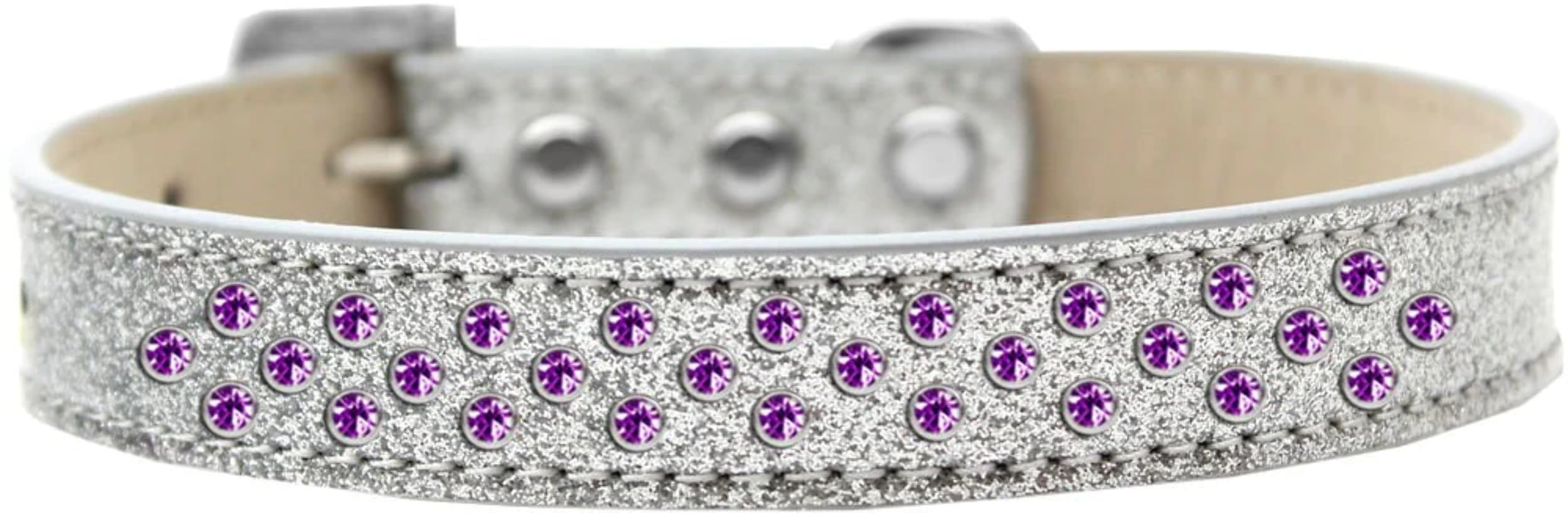 Dog, Puppy & Pet Ice Cream Collar, Purple Crystal Rimsets Sprinkles Gold 16