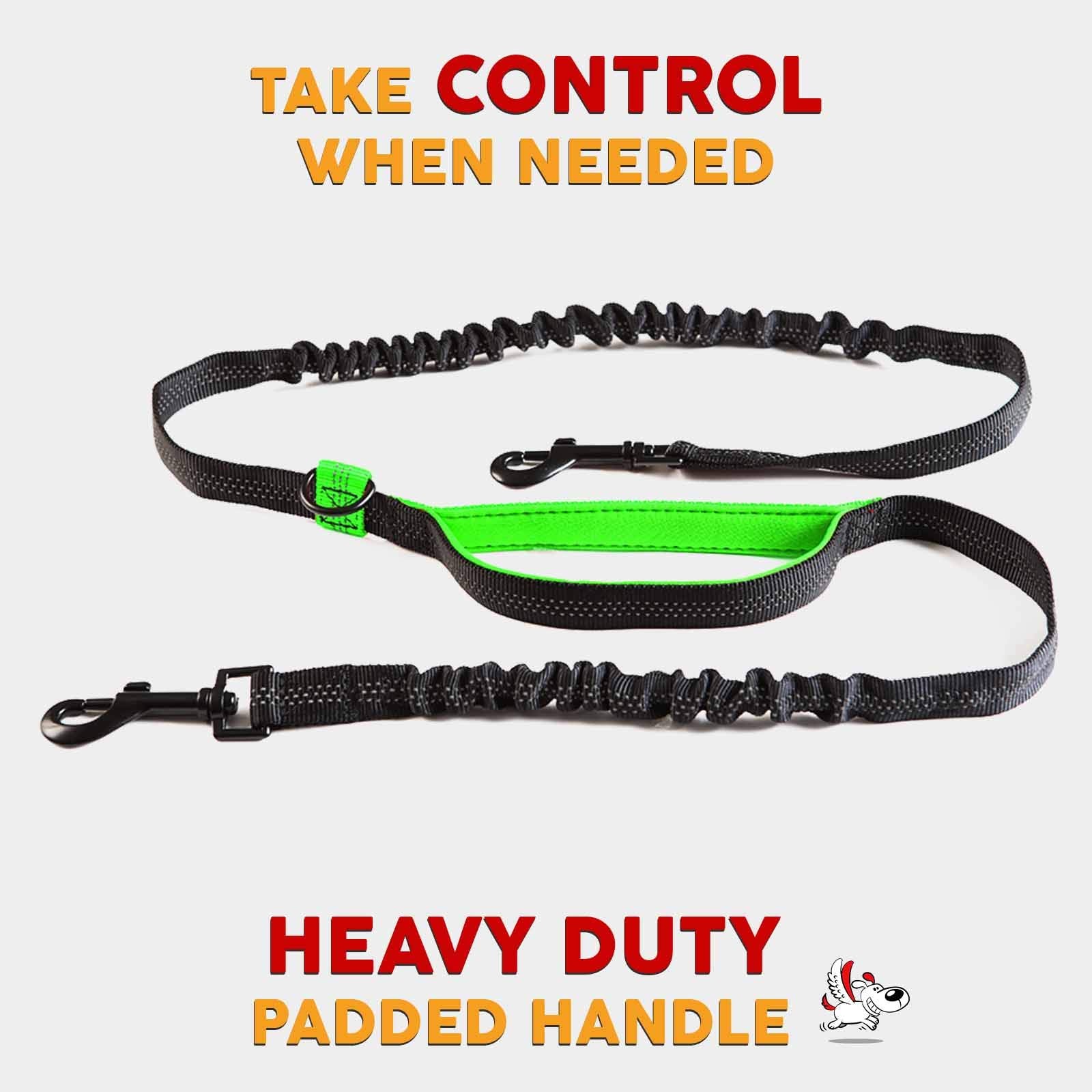Retractable Hands Free Dog Leash For Running | Waist Leash For Dog Walking Small Breeds | Running Leash | Hiking Leash For Medium Dogs | Service Dog Leash Belt | Bungee Dog Leash | Hands Free Leash