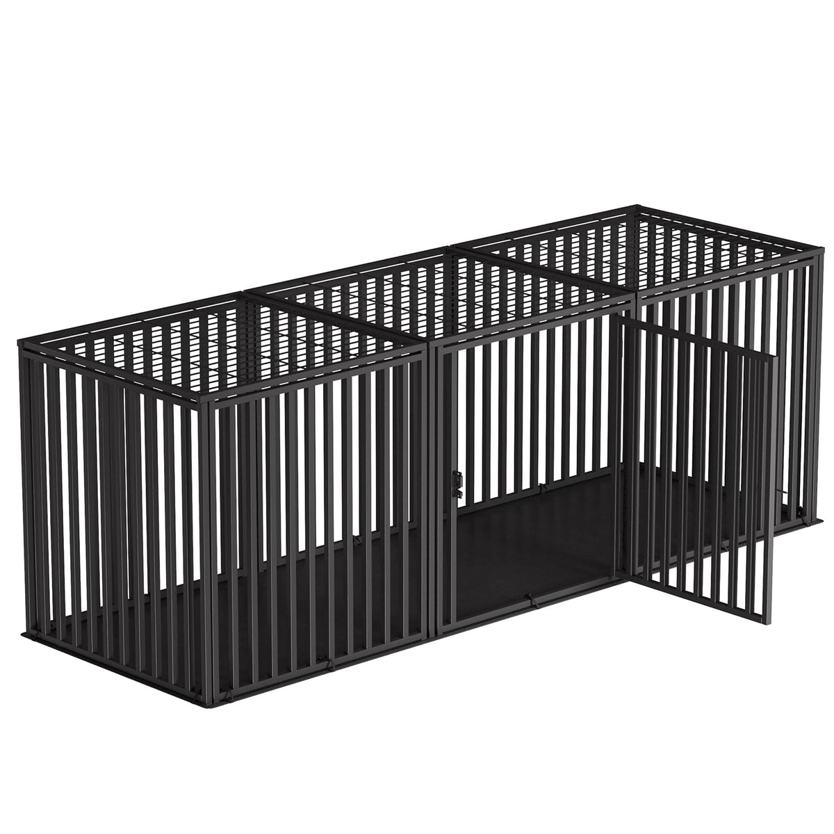 Luriva 70'' L X 28'' H Extra Long Steel Tube Dog Crate With Mat Base, Heavy Duty Dog Crates For Large Dogs, Big Dog Cage, Dog Ke