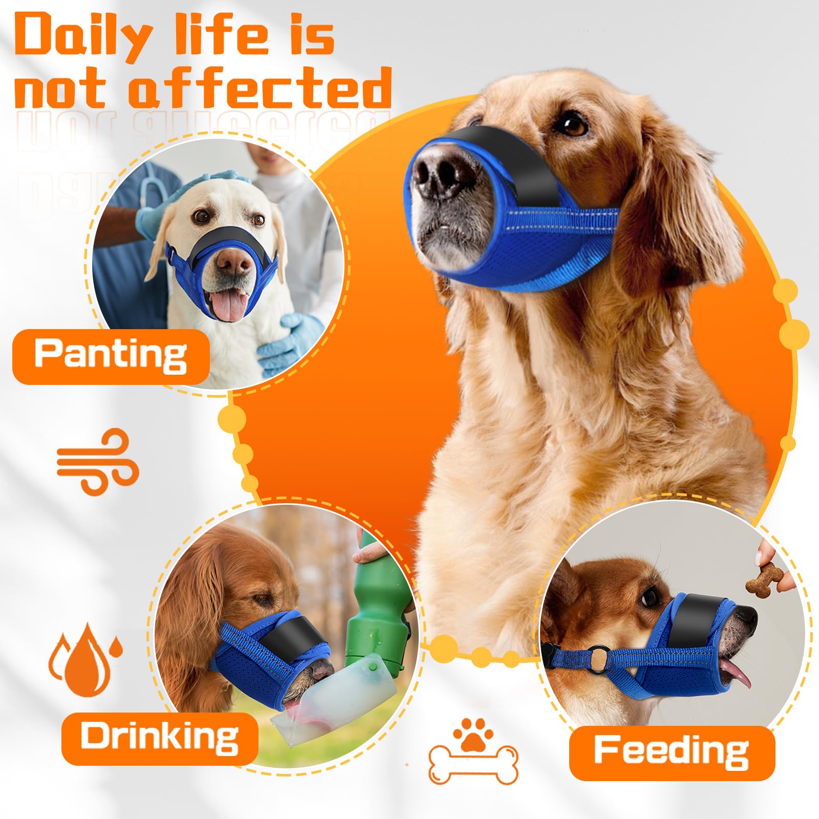 Dog Muzzle, Soft No Barking Adjustable Mesh Muzzles For Small Dogs Anti Chewing, Breathable Puppy No Bite Muzzle For Toy Poodle