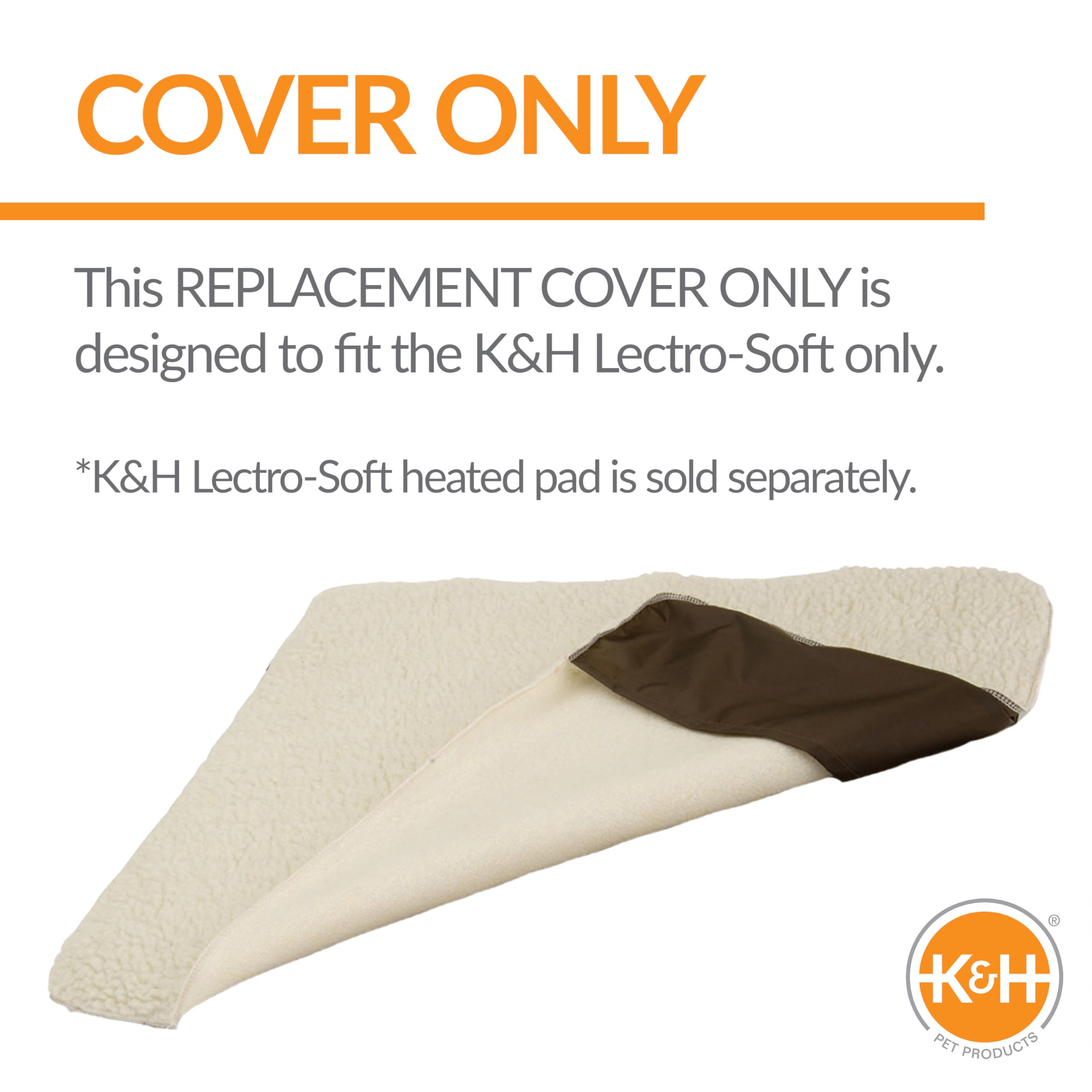K&H Pet Products Lectro-Soft Heated Pad Replacement Cover, Medium 19x24 Inches, Fleece for Outdoor Use