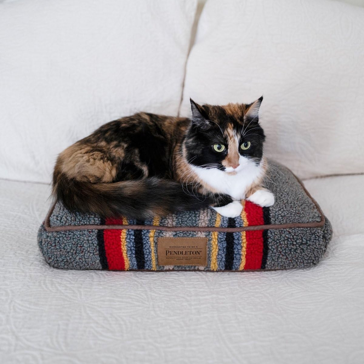 Pendleton Vintage Camp Napper Dog Bed - Heather Green, L