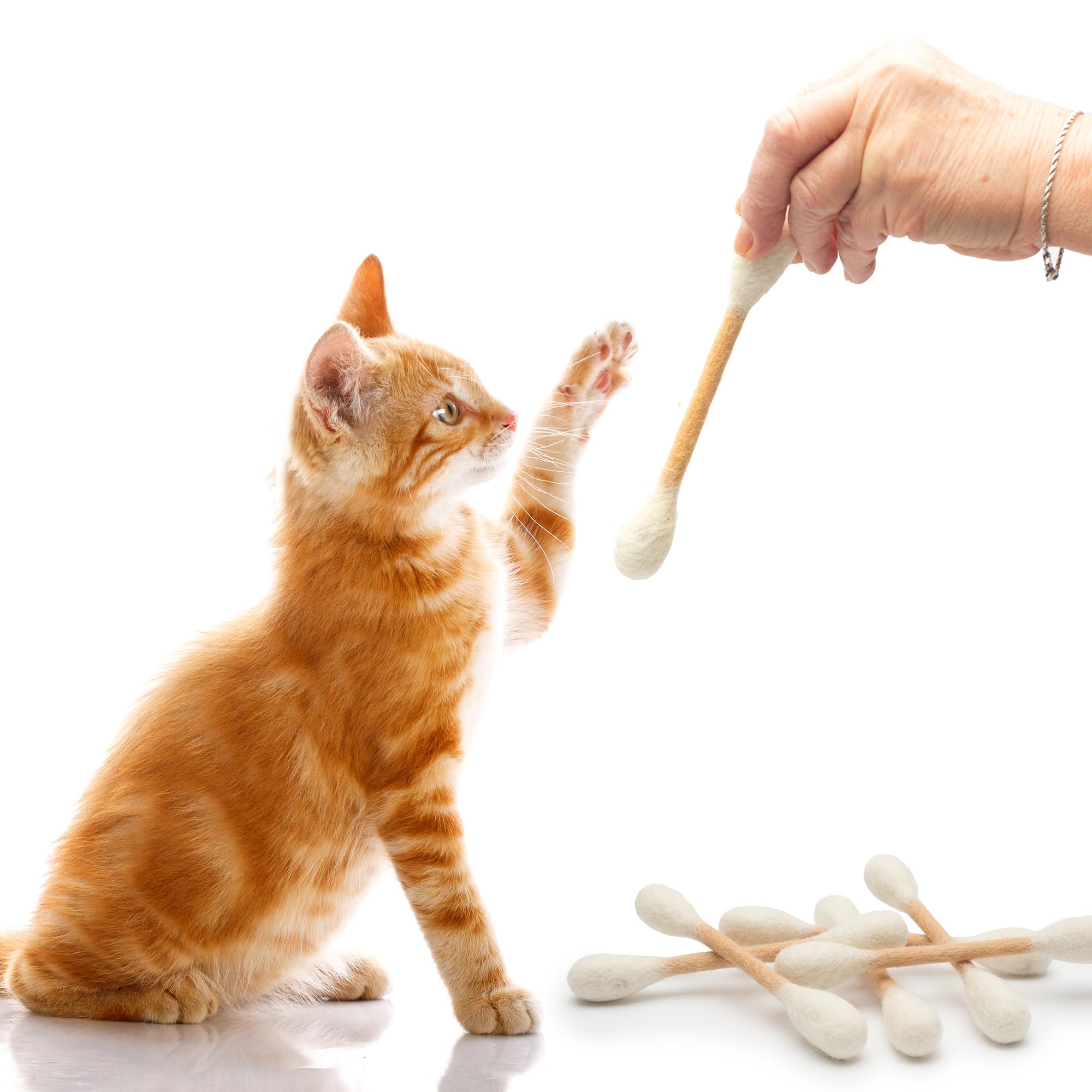 Glaciart One Swabs Cat Toys With Catnip - 6 Pk | Durable For Chew, Cute Cat Toys Interactive Kitty For Boredom, Exercise, & Play