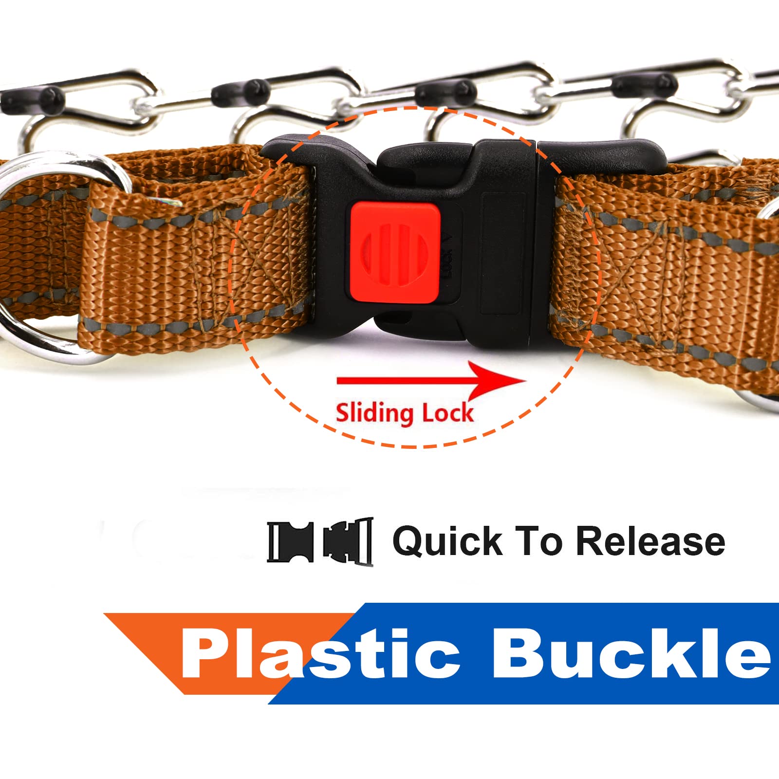 Supet Dog Training Collar For Small Medium Large Dogs With Quick Release Buckle, Adjustable No Pull Dog Collar With Nylon Cover