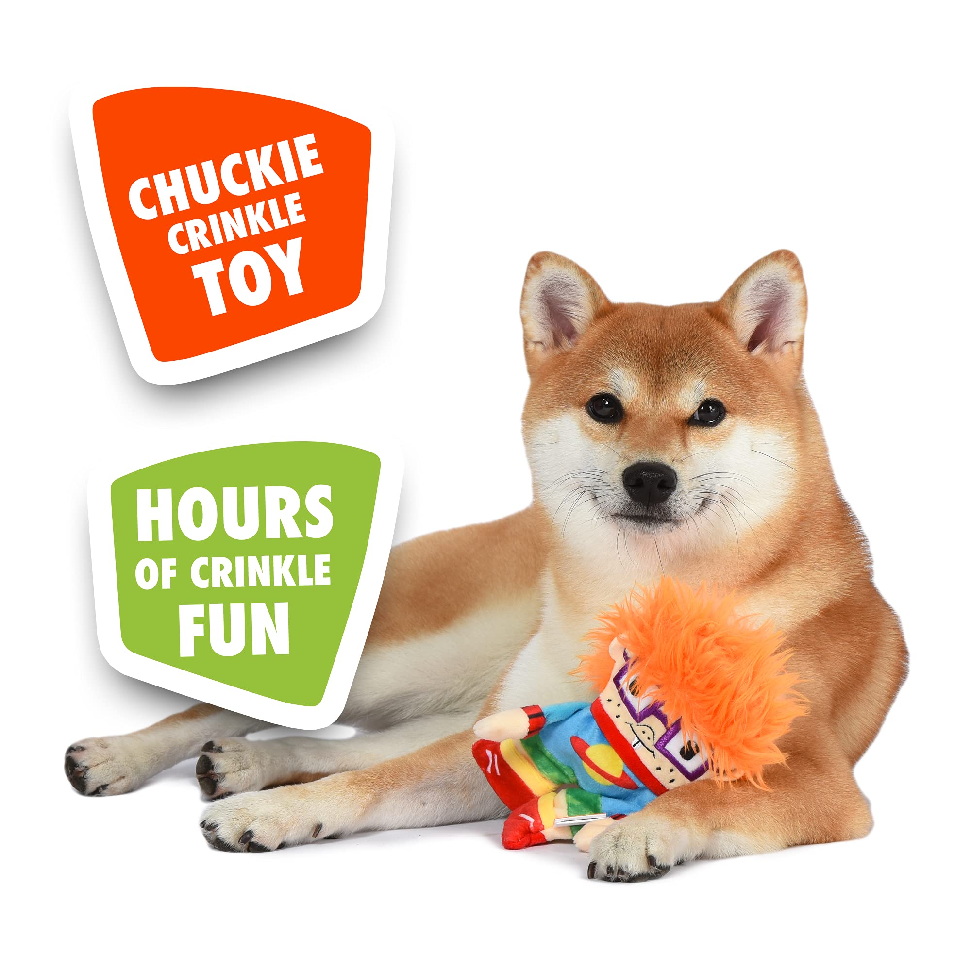 Nickelodeon For Pets Rugrats Chuckie Finster Flattie Plush Crinkle Dog Toy | 6 Inch Crinkle Toys For Dogs Nickelodeon Toys - Rugrats Toys For Dogs From Nickelodeon 90S | Small Plush Toys For Dogs