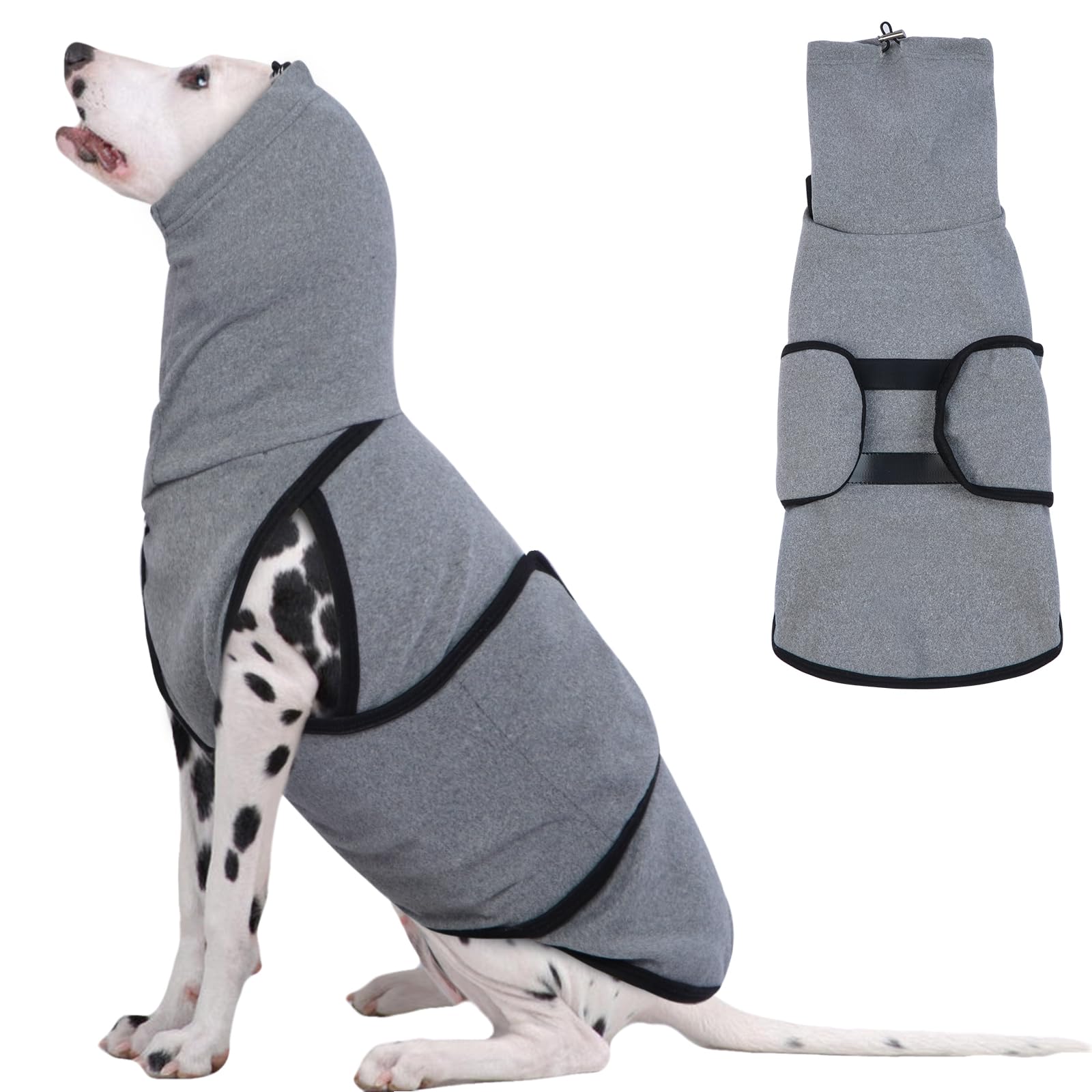 Dog Anxiety Jacket Calming Shirt, Anxiety Relief Calming Vest With Dog Ear Muffs, Noise Protection Dogs Winter Coat, Lightweight